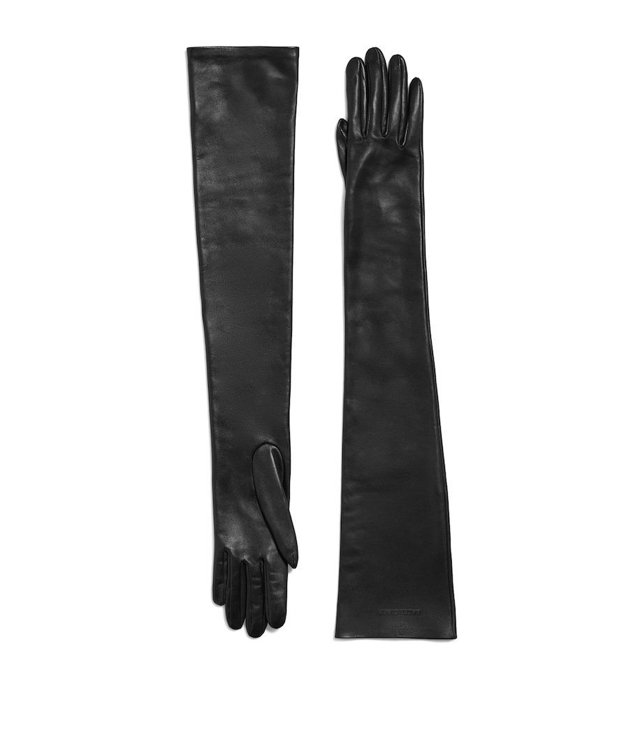 Balenciaga Leather Long Gloves Image 1