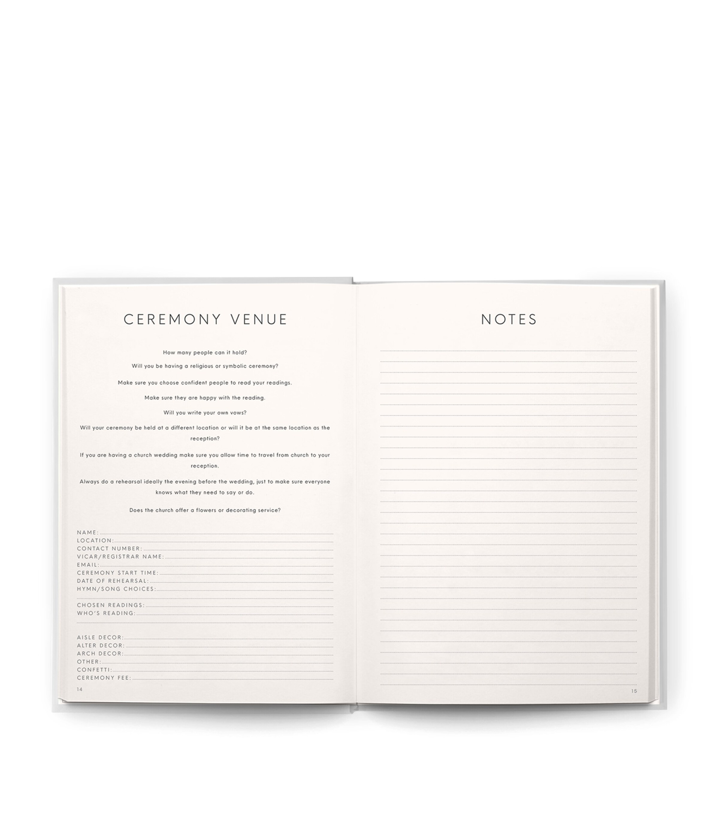 Faux Leather Wedding Planner GREY Image 7