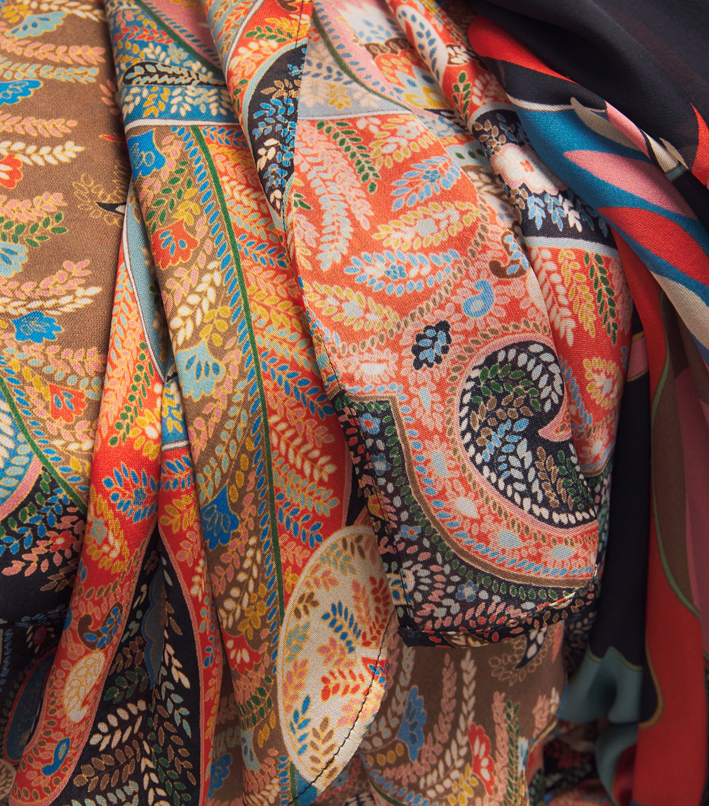 Etro Womens Silk Paisley Maxi Dress Black Print Image 6