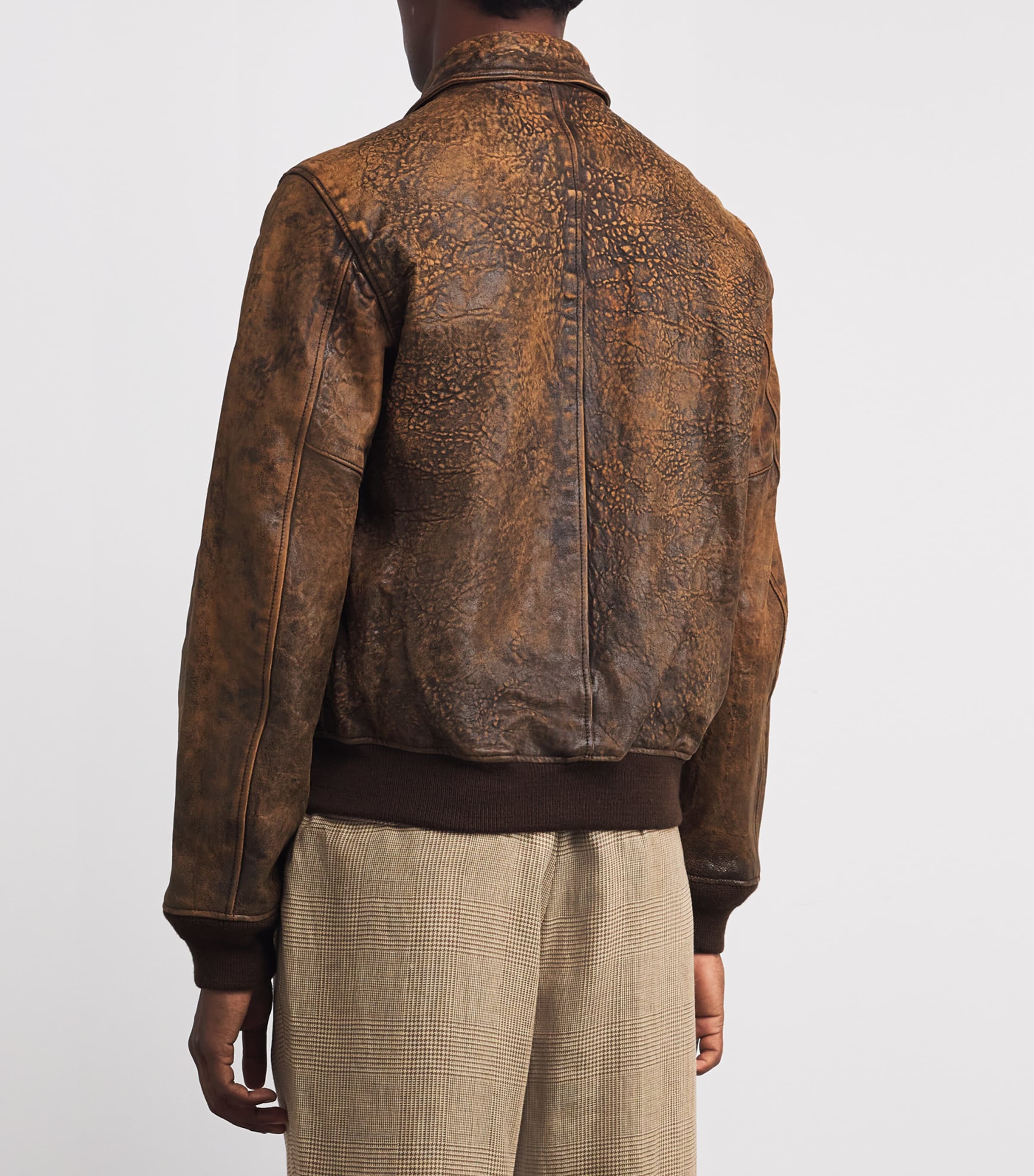 Polo Ralph Lauren Brown Sheep Leather Flight Jacket | Harrods US
