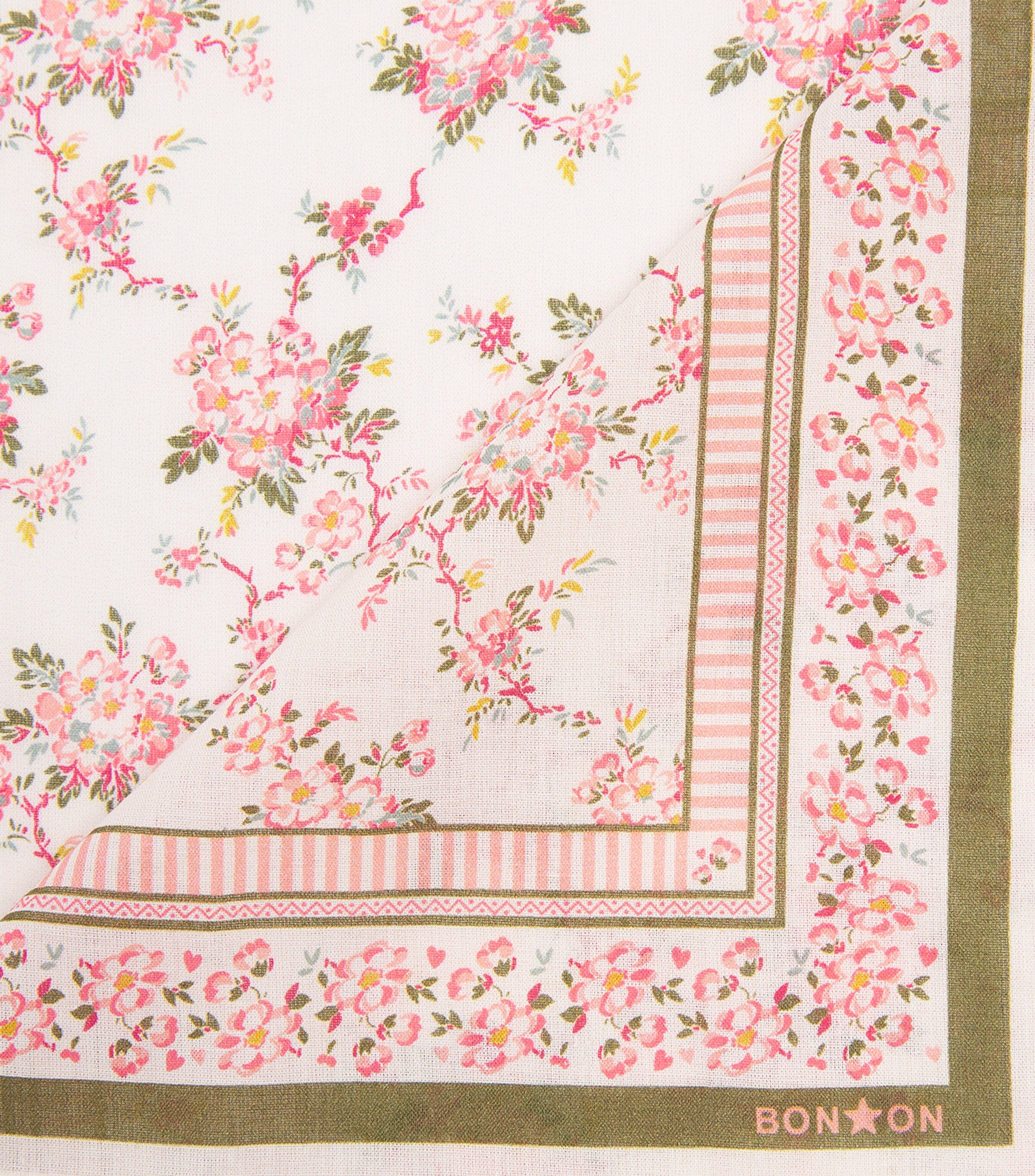 Bonton Cotton Floral Foulsunday Scarf Sunday Flowers Image 2