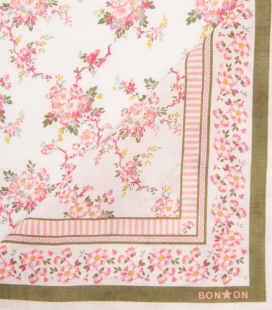 Bonton Cotton Floral Foulsunday Scarf Sunday Flowers Image 2