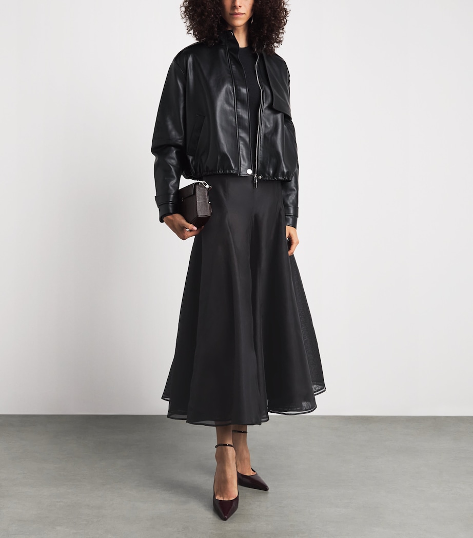 Herskind Womens Greta Silk Skirt Black Image 2