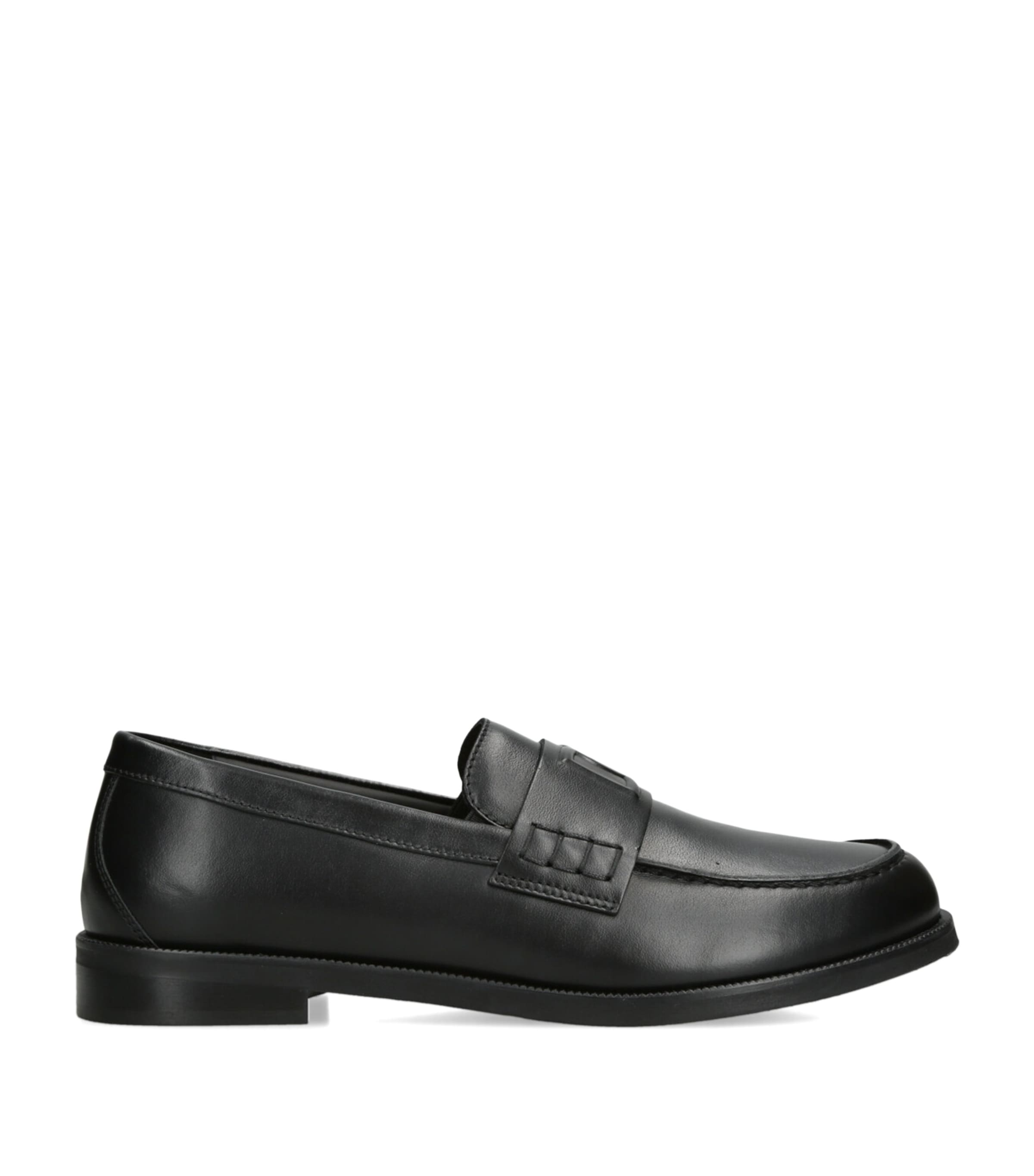Leather Embossed DG Loafers BLACK Image 1