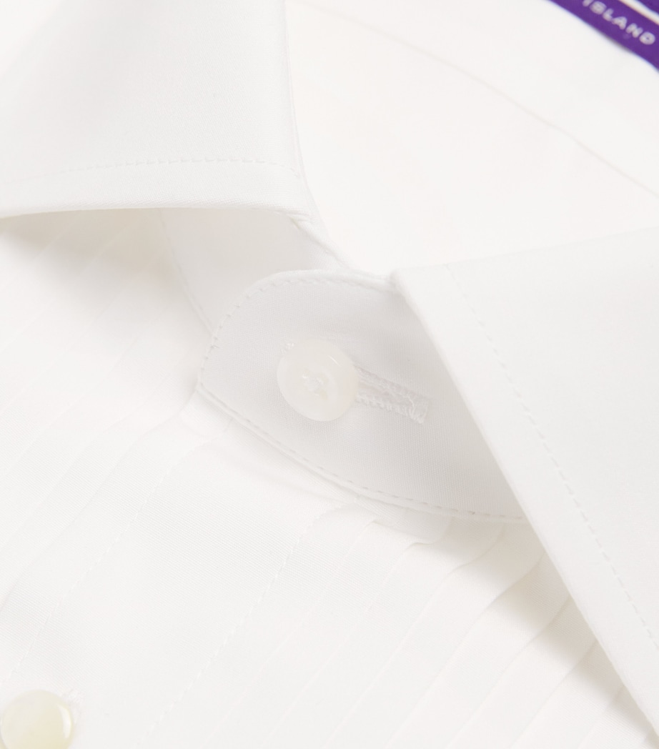 Ralph Lauren Purple Label Mens Sea Island Cotton Tuxedo Dress Shirt White Image 5