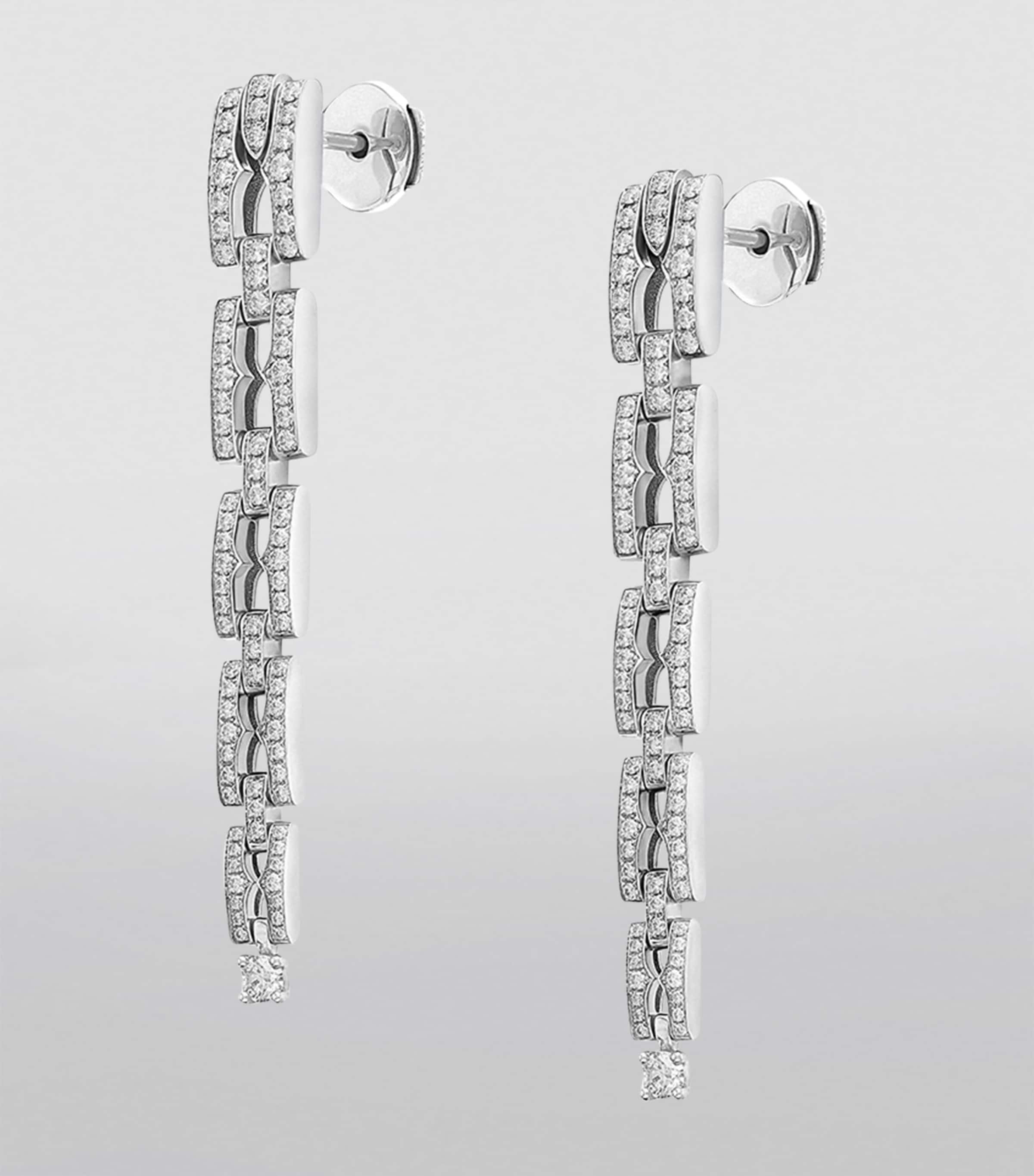 White Gold and Diamond B.zero1 Earrings WHITE GOLD Image 3