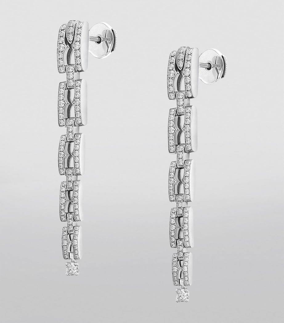 White Gold and Diamond B.zero1 Earrings WHITE GOLD Image 3