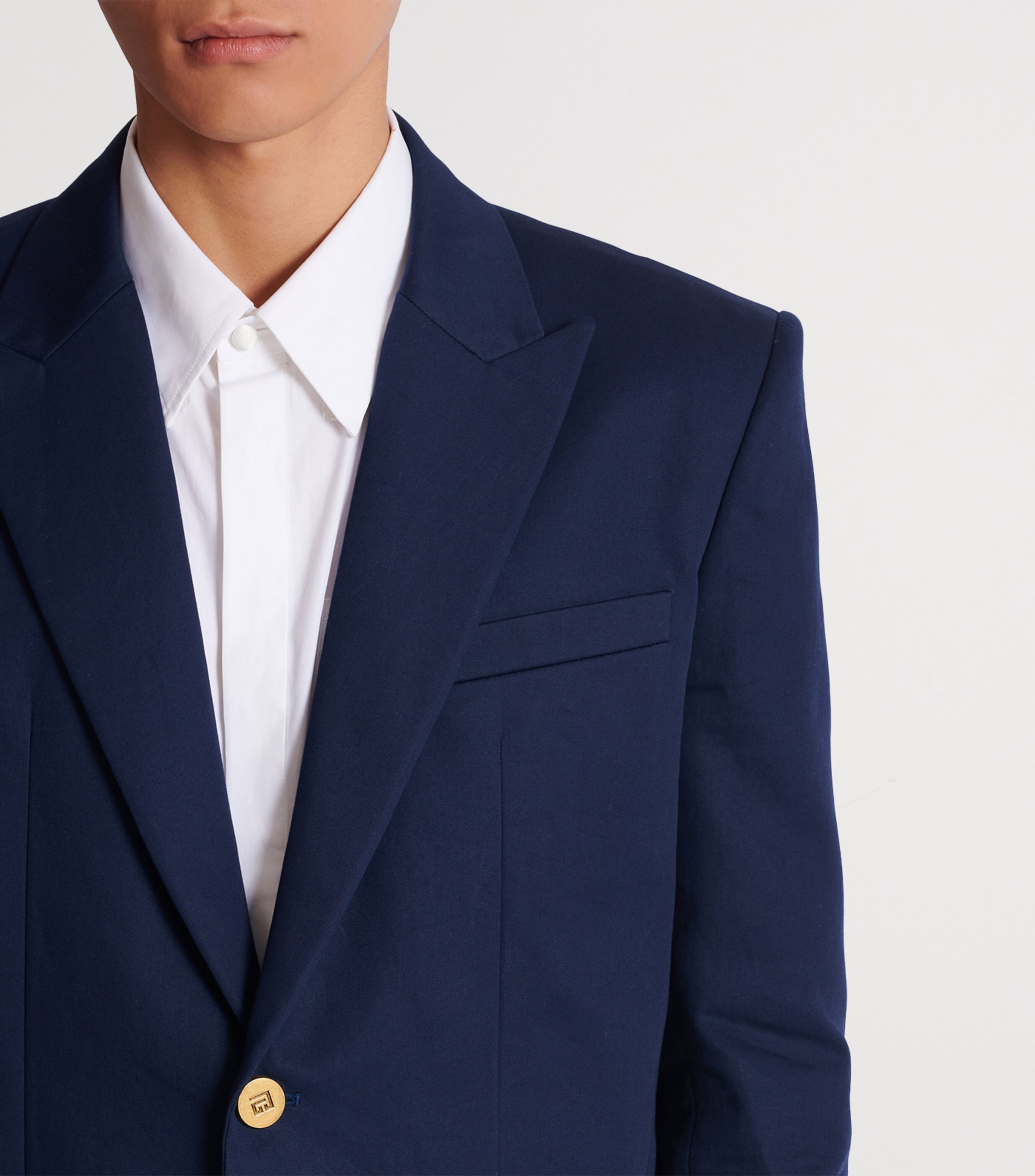 Cotton Twill Blazer 6UB MARINE Image 7