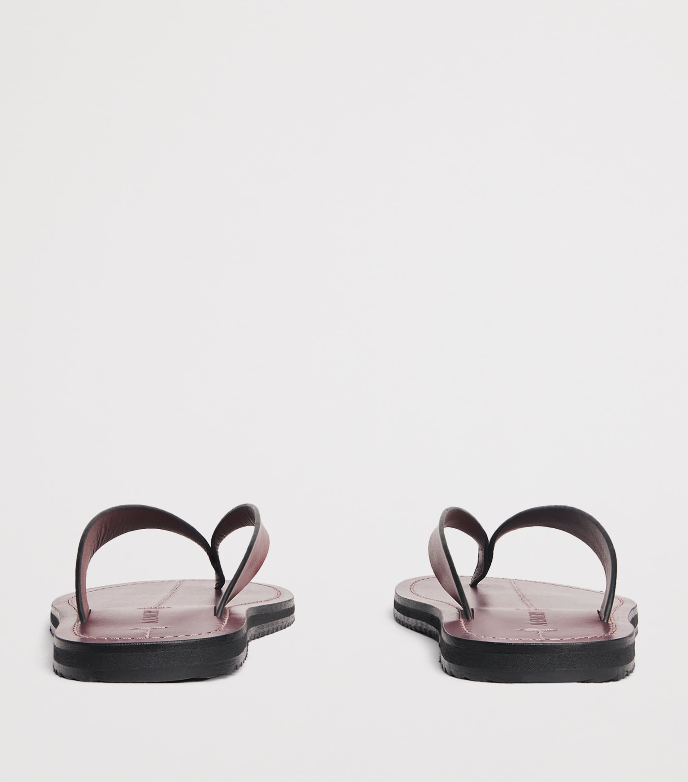 Suede Flora Flip Flops MERLOT Image 4