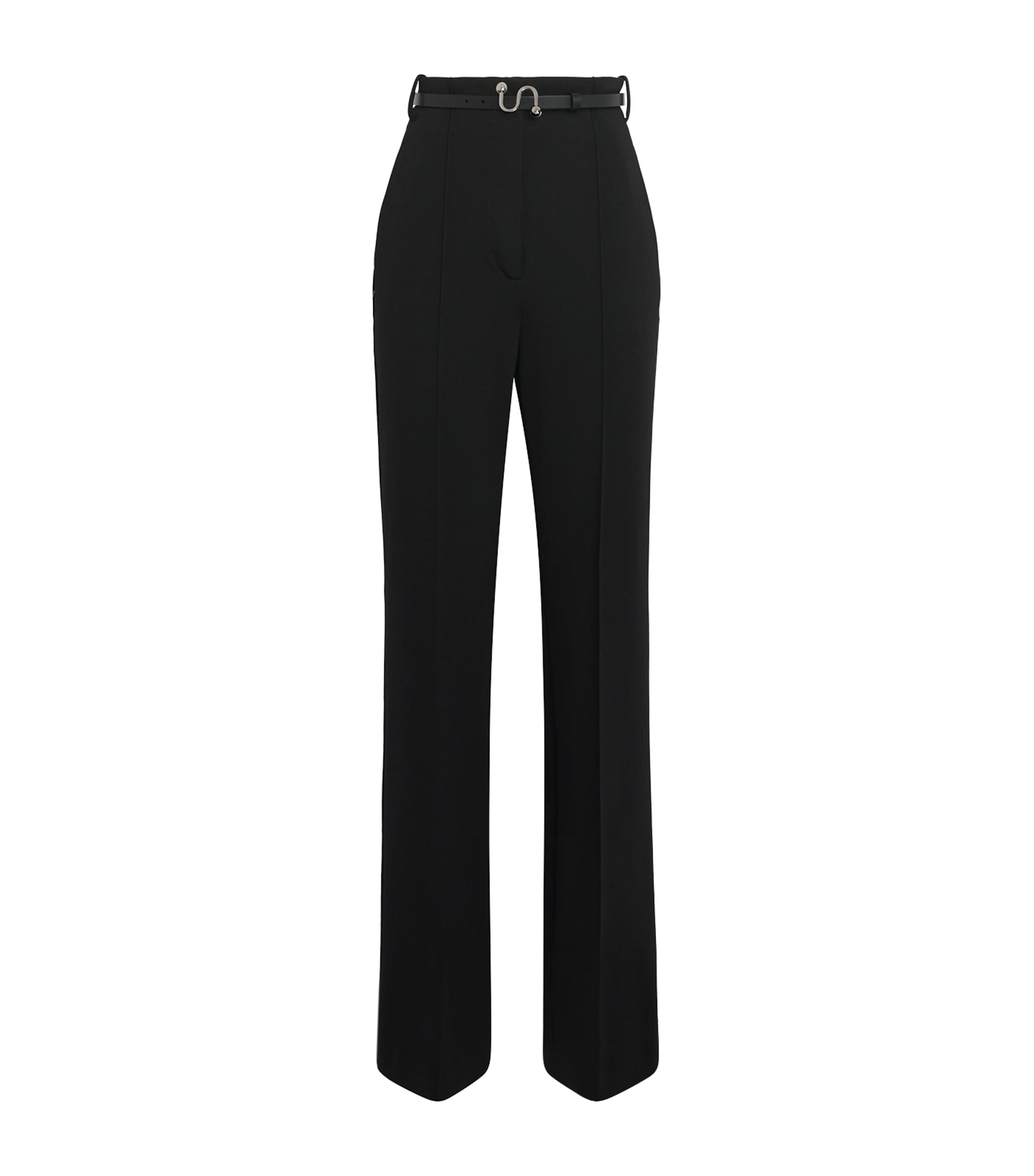 Sportmax Belted Flared Trousers In Black