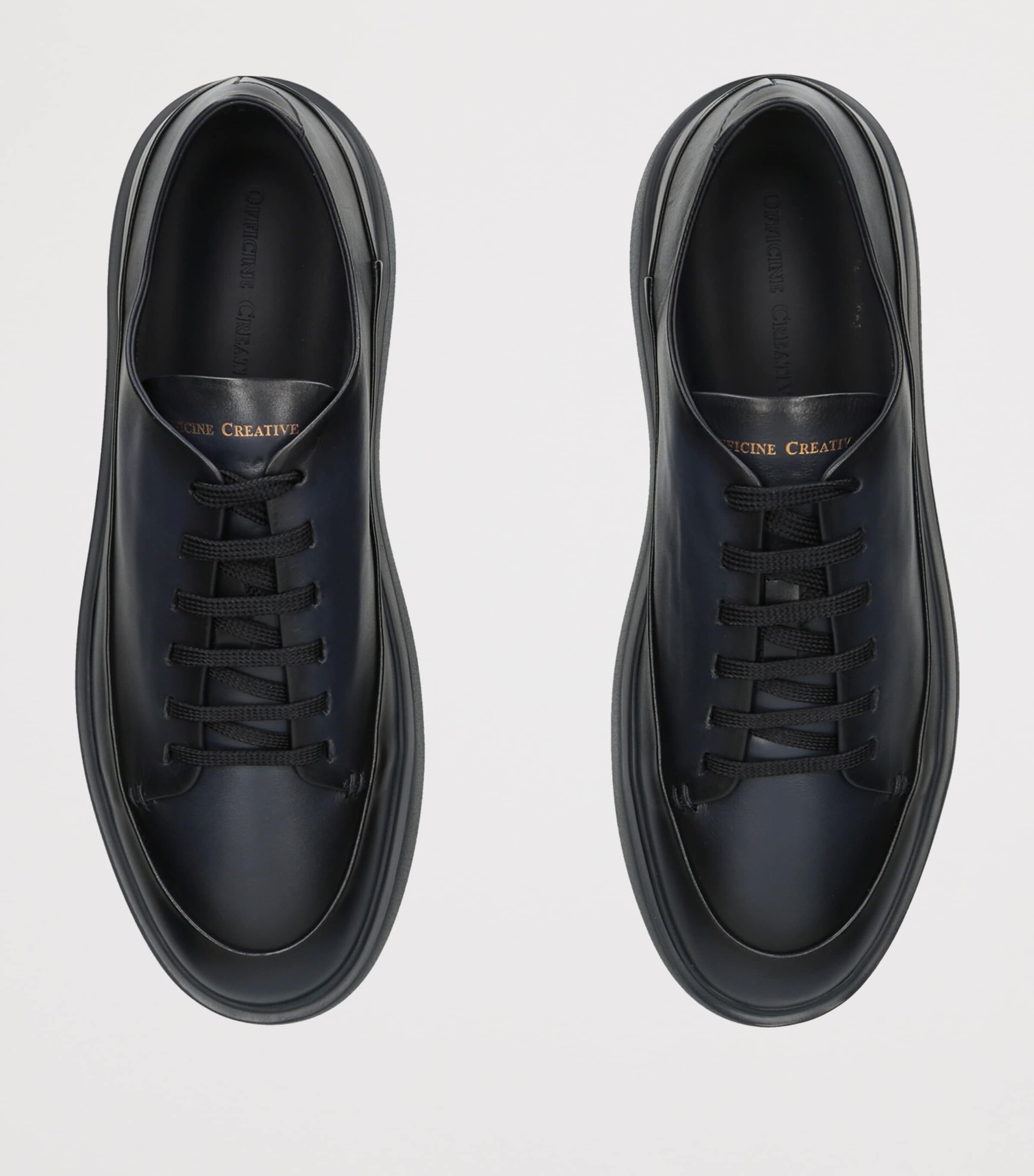 Officine Creative Leather Release Sneakers Blue/dark Image 3