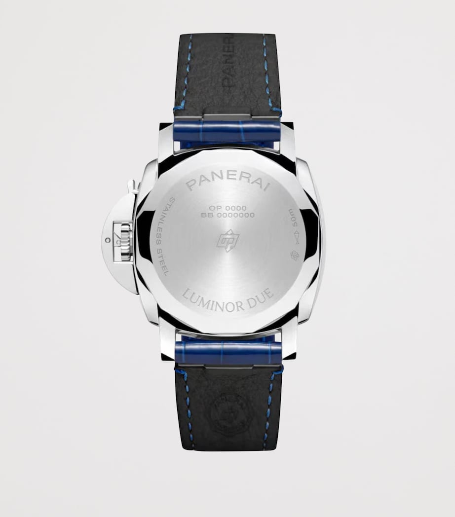 Stainless Steel Luminor Due Luna Watch 38mm BLUE Image 2