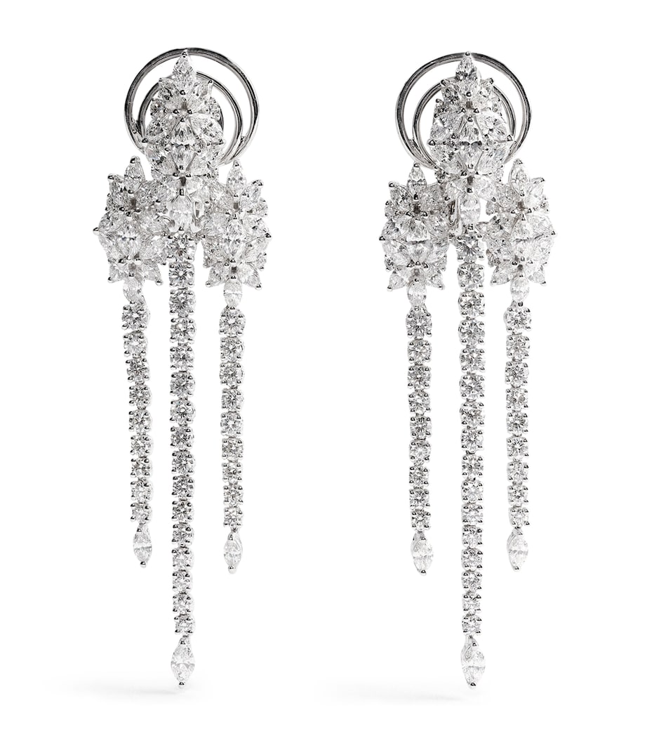 White Gold and Diamond Y-Couture State Drop Earrings WHITE GOLD Image 1