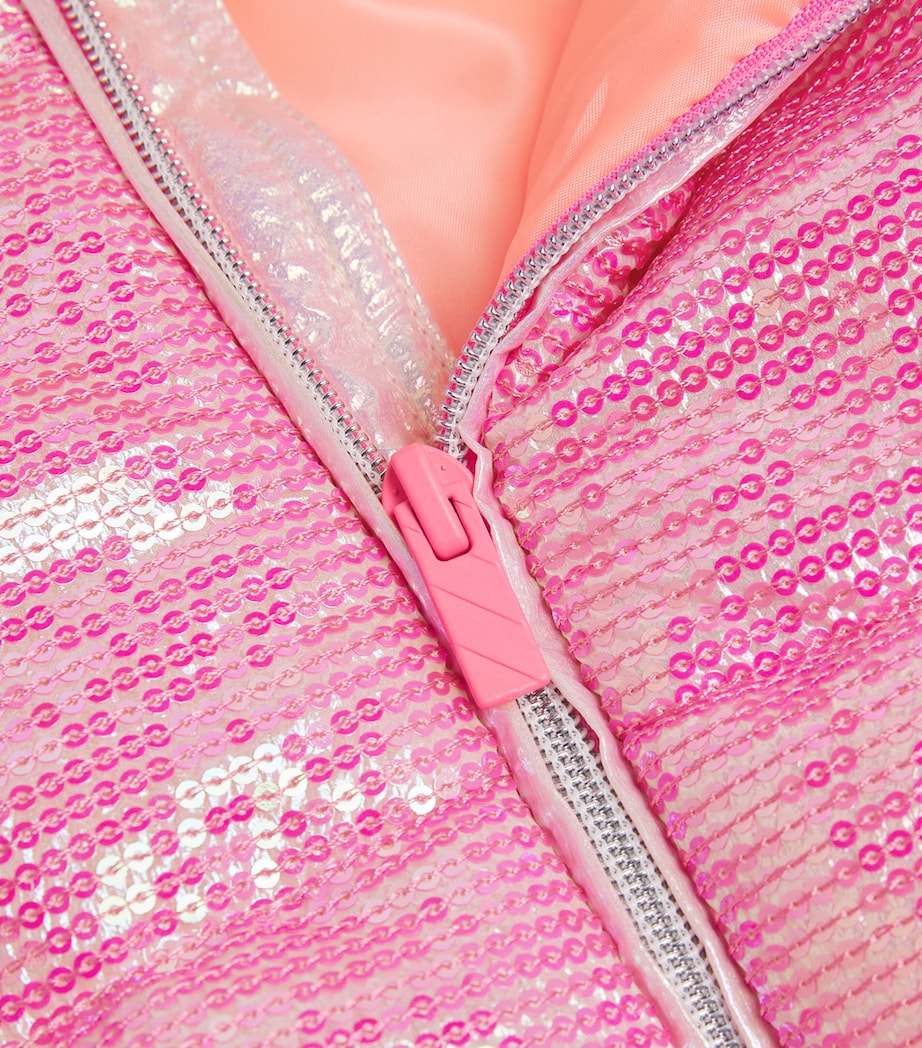 Sequinned Puffer Jacket (4-6 Years) PINK Image 3