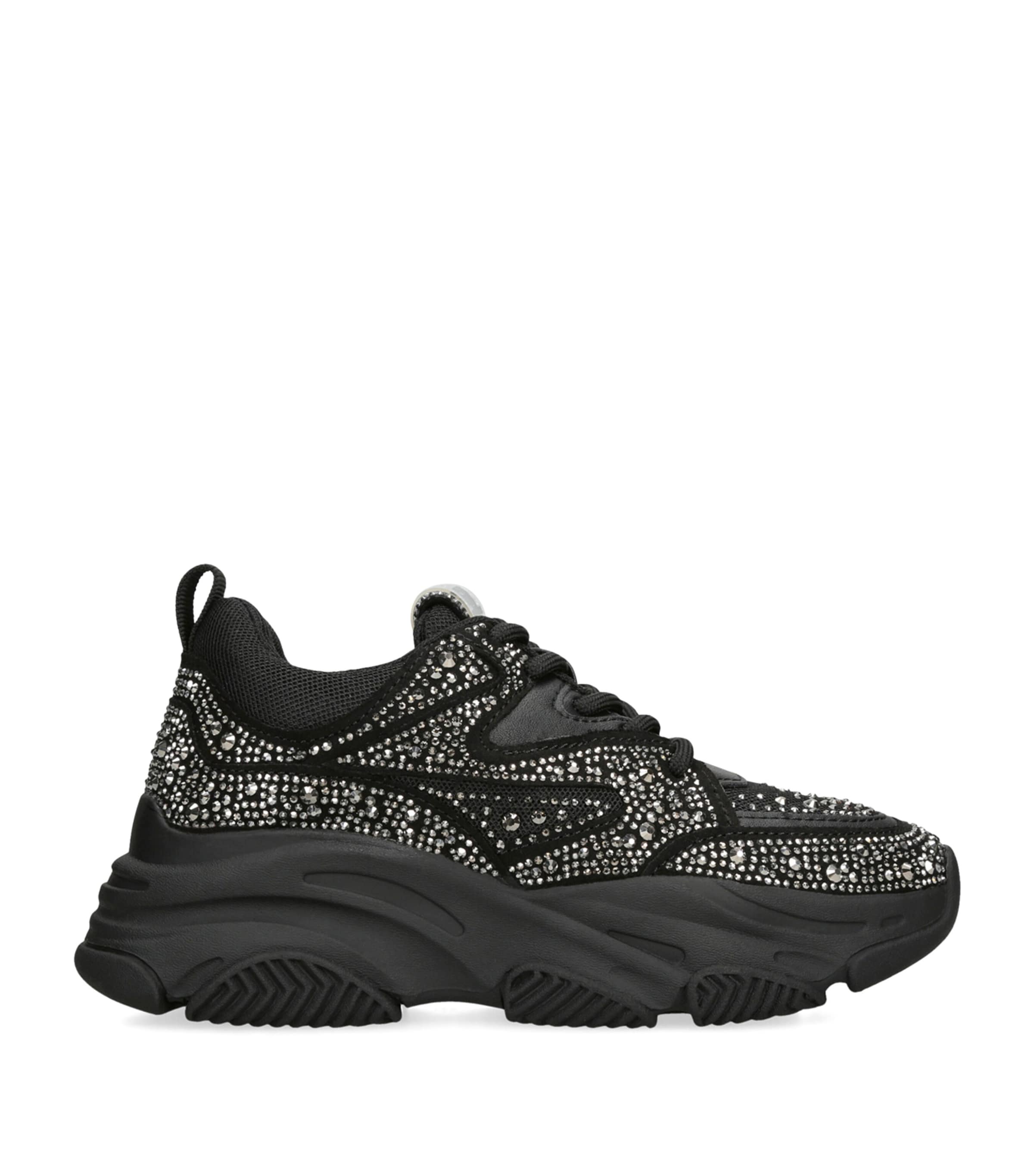 Steve Madden Embellished Jprivy Sneakers In Black