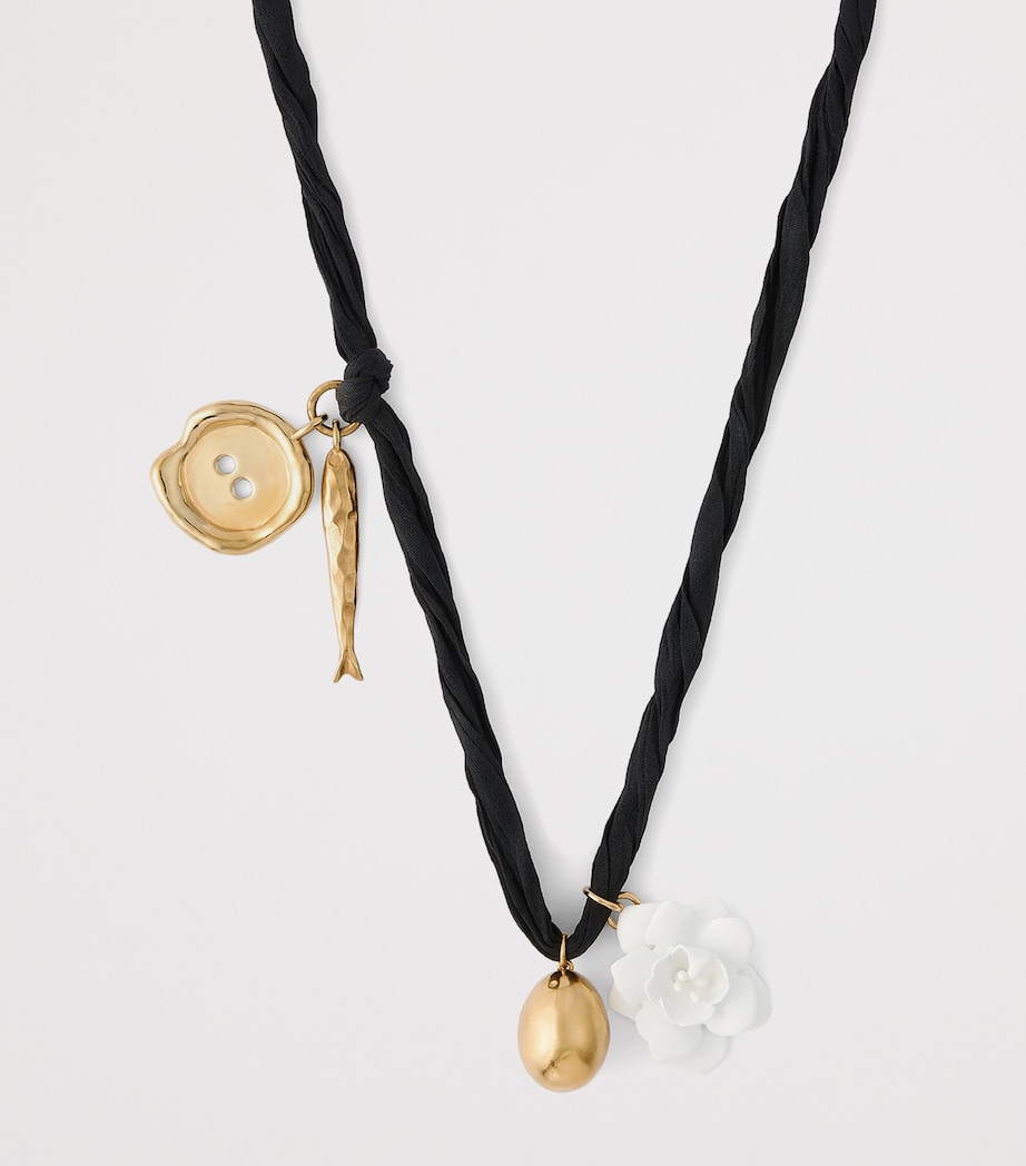 Givenchy Silk Charms Necklace Golden Yellow Image 4
