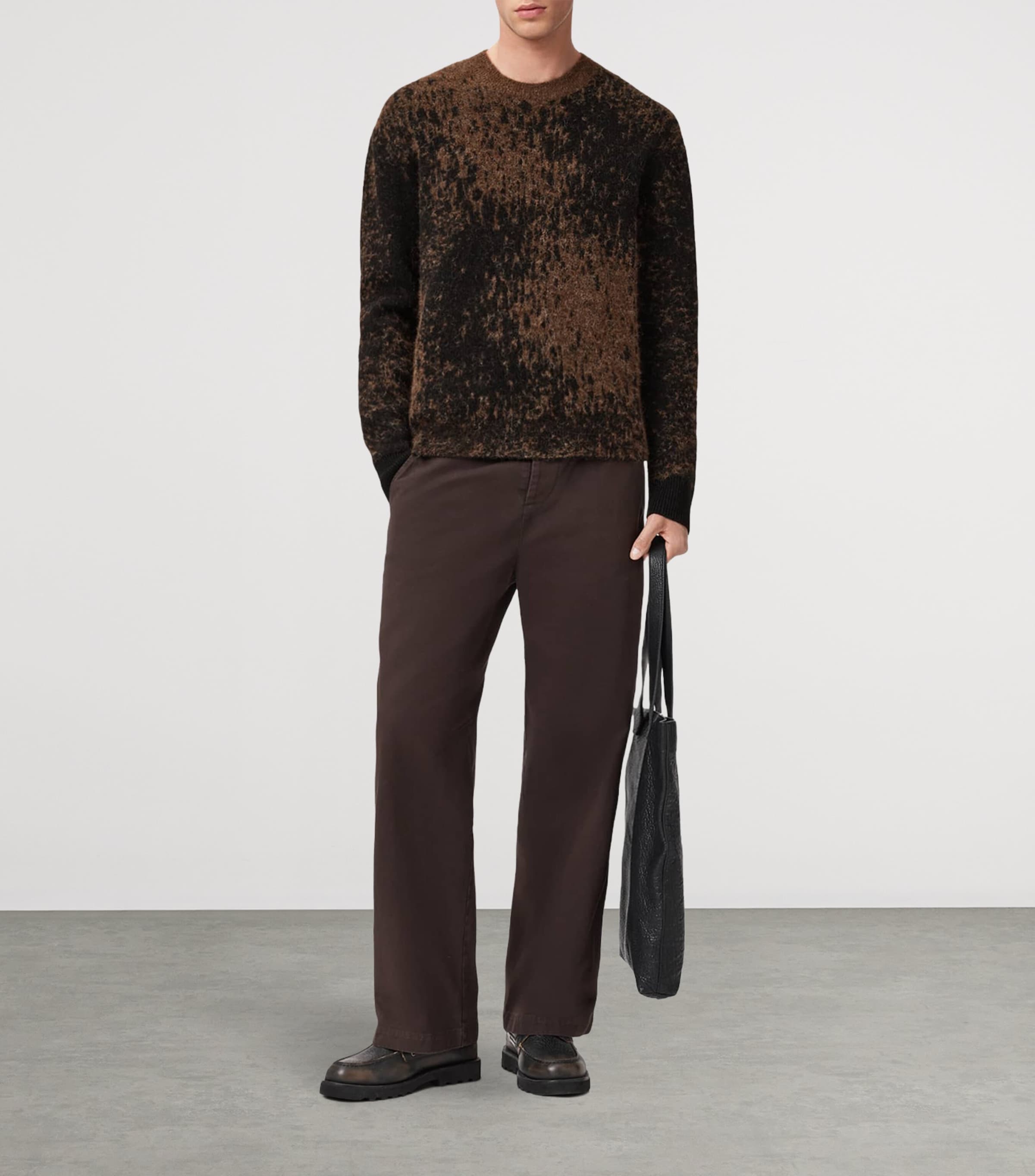Wool-Blend Jacquard Storm Sweater BROWN Image 3
