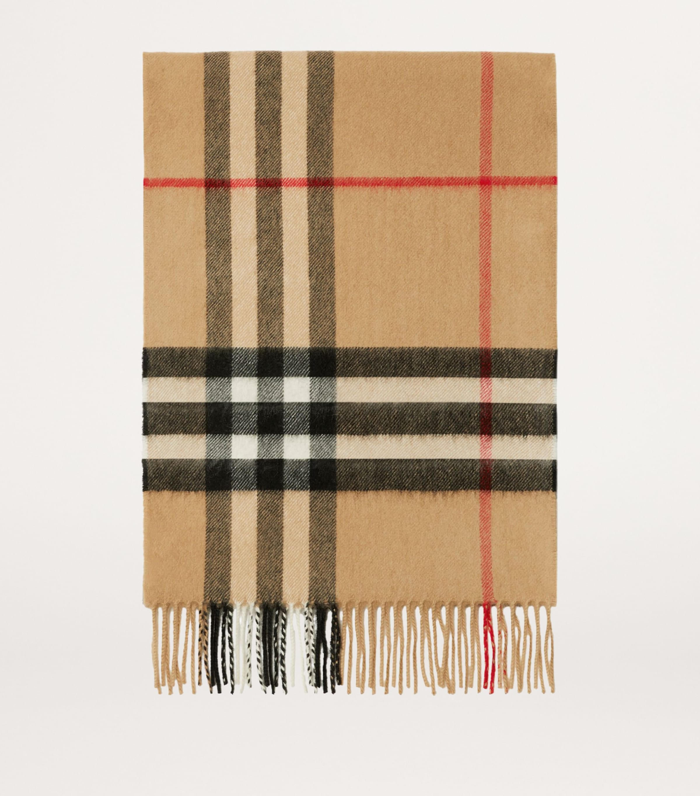 Burberry Cashmere Check Scarf Archive Beige Image 2