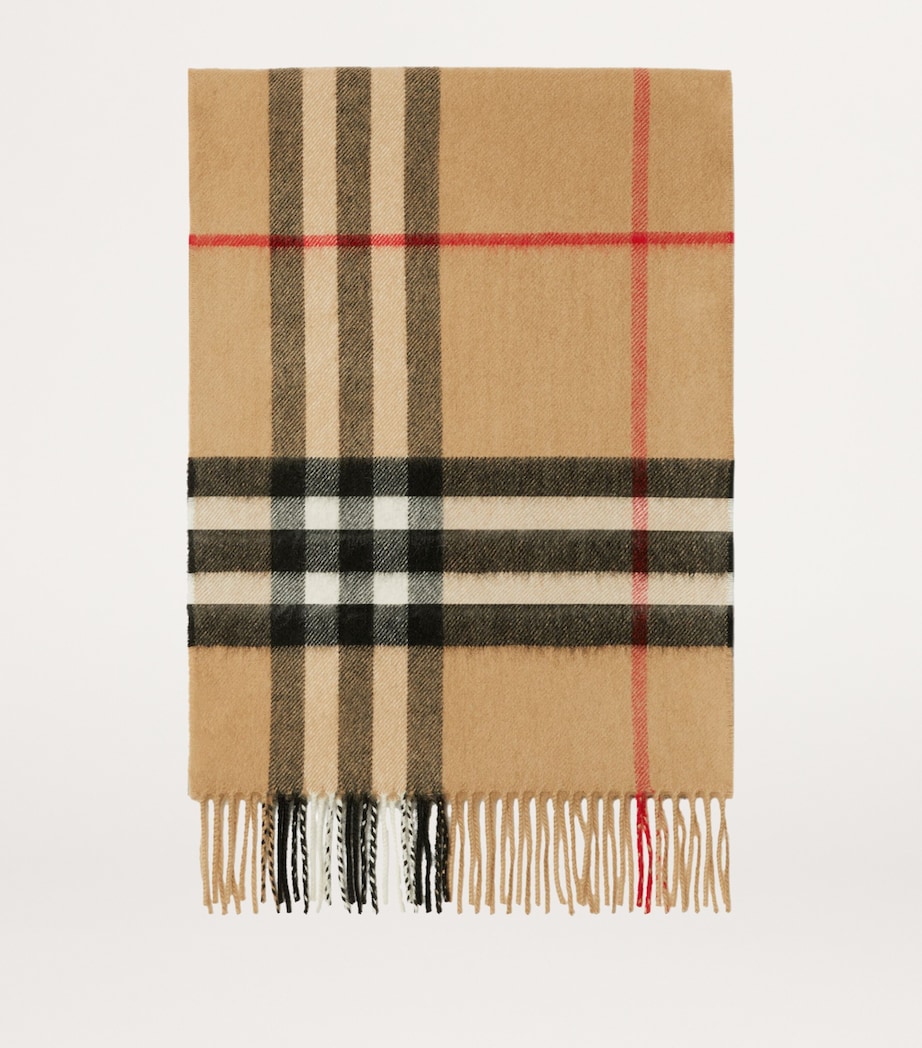 Burberry Cashmere Check Scarf Archive Beige Image 2