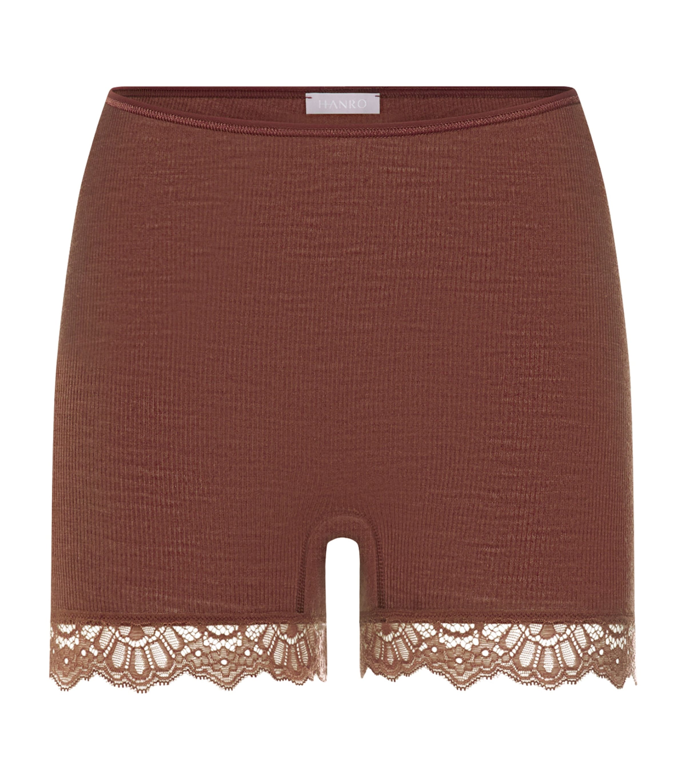 Hanro Womens Wool-Silk Boy Shorts Cinnamon Image 1
