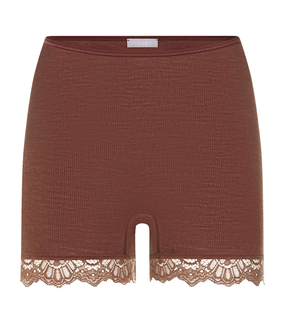 Hanro Womens Wool-Silk Boy Shorts Cinnamon Image 1