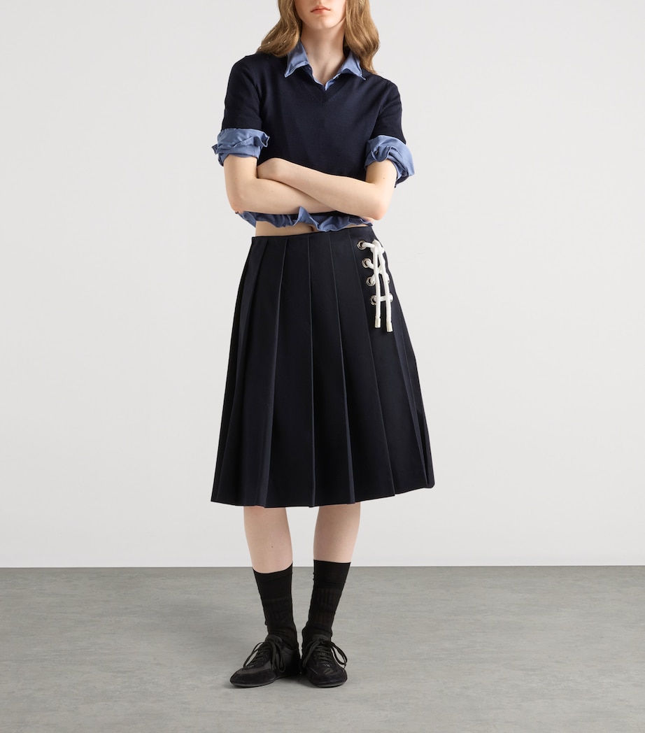 Pleated Midi Skirt F0008 Image 2