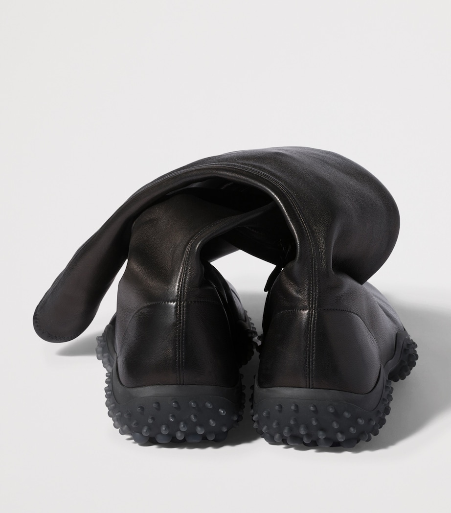 Miu Miu Stretch Nappa Leather Knee-High Boots Black Image 5