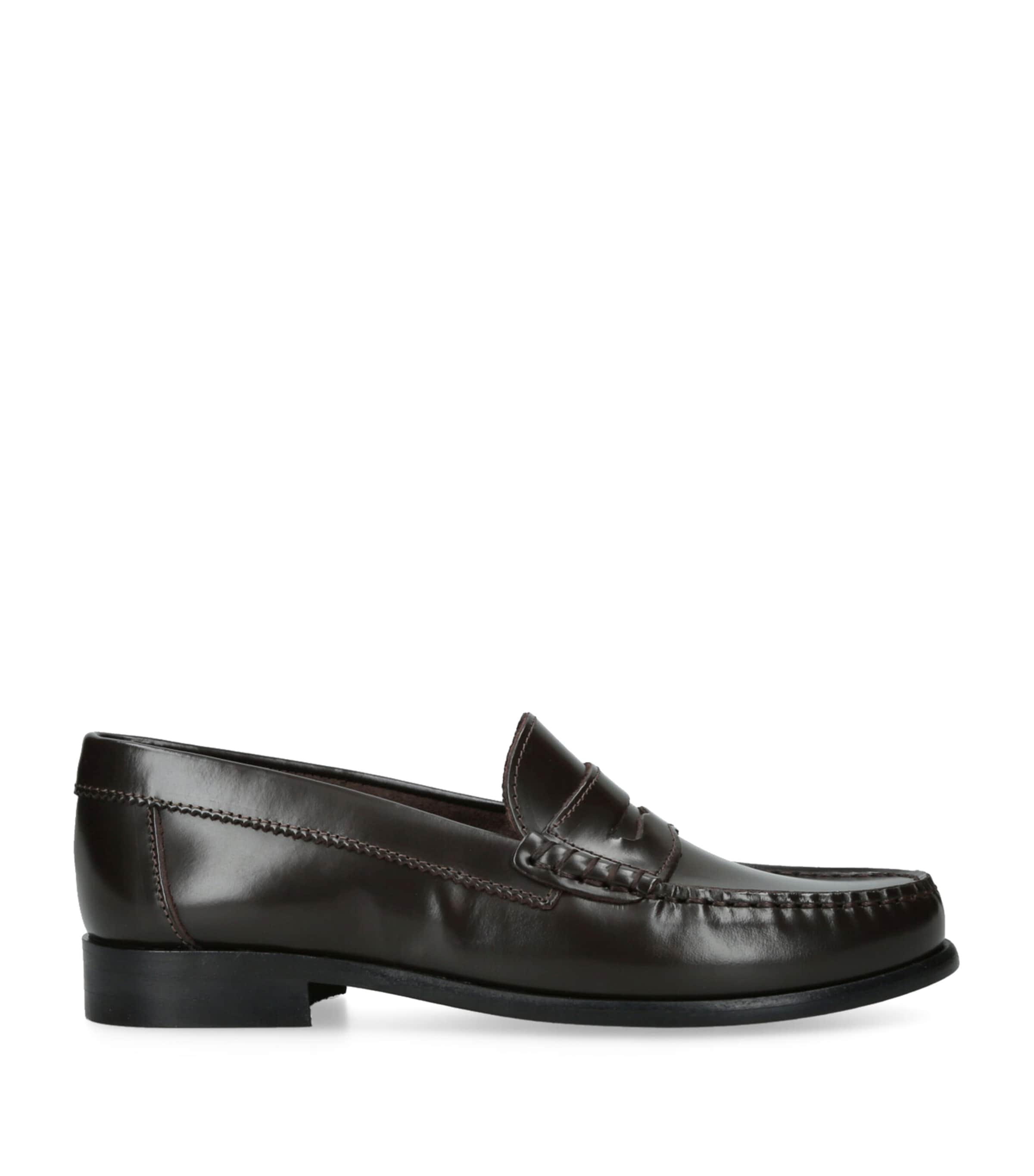 papouelli Leather London Loafers Dark Brown Image 1