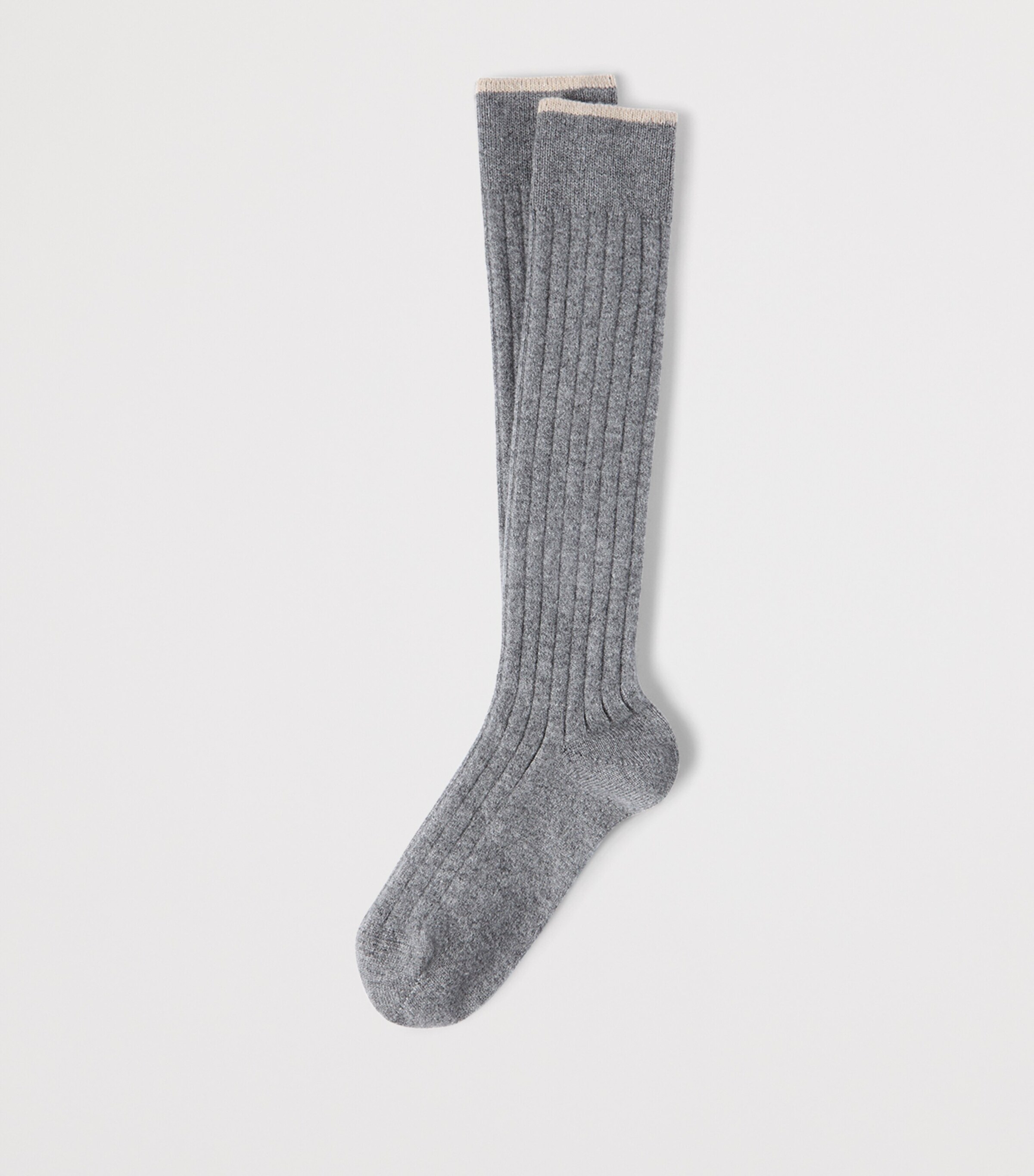 Brunello Cucinelli Mens Cashmere Ribbed Socks Image 2
