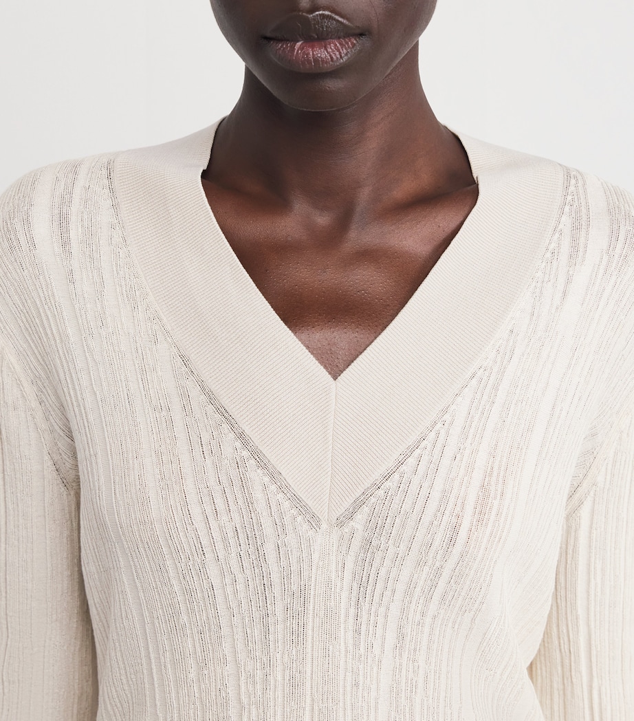 Silk-Cotton Jardin Sweater MARBLE Image 6