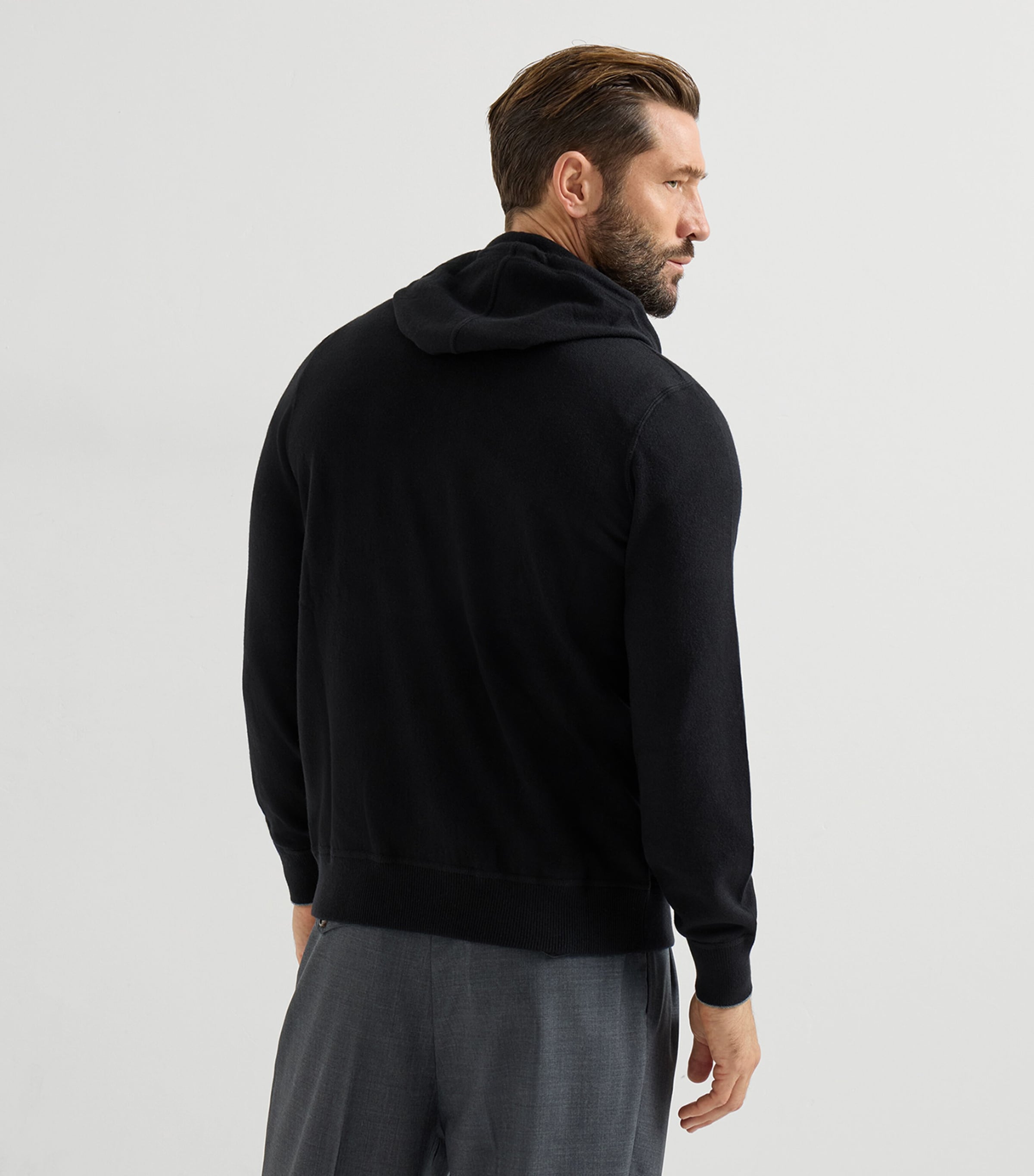 Brunello Cucinelli Black Cashmere Zip-Up Hoodie | Harrods UK