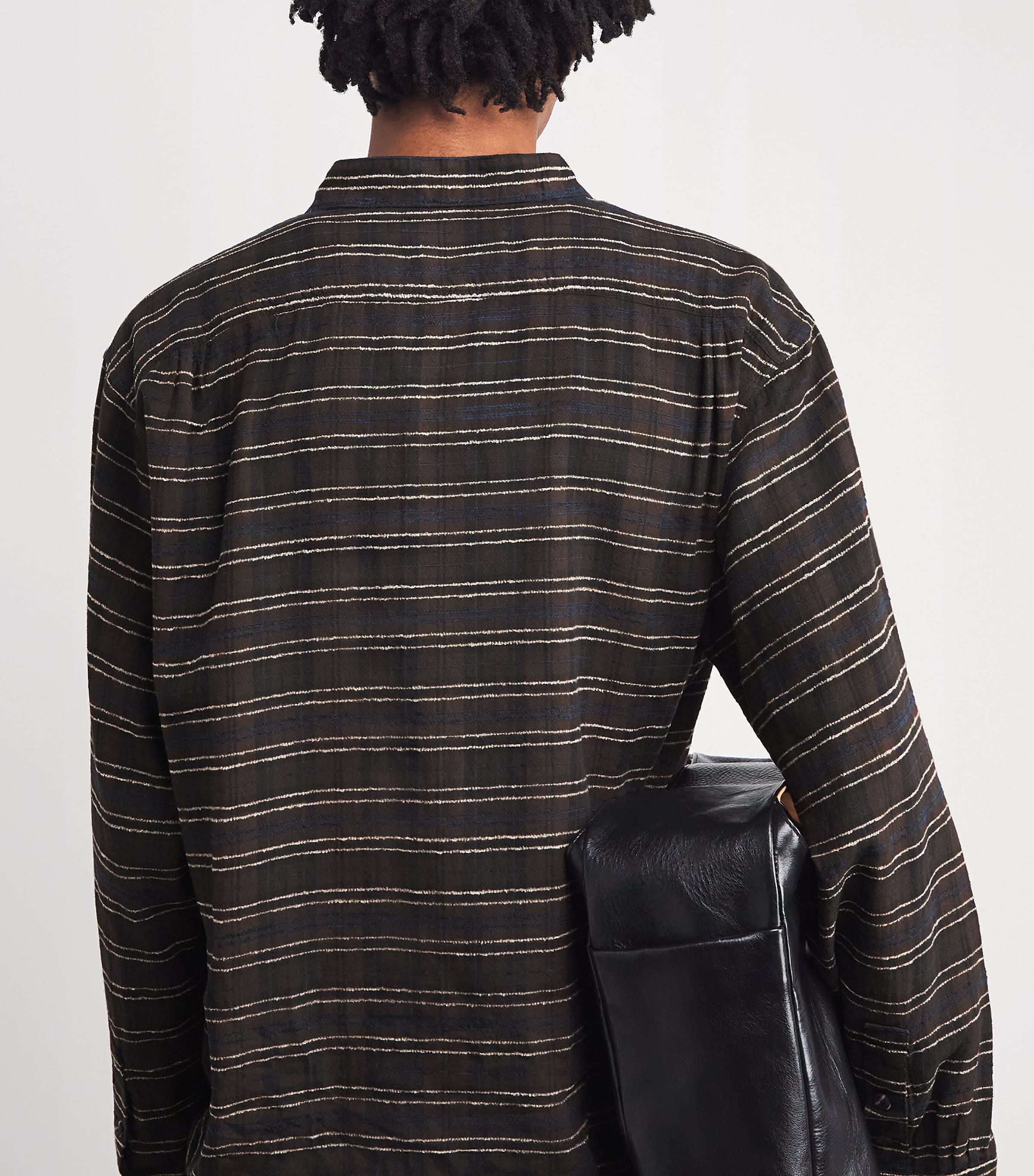 Cotton-Blend Flannel Shirt CHOCOLATE Image 6