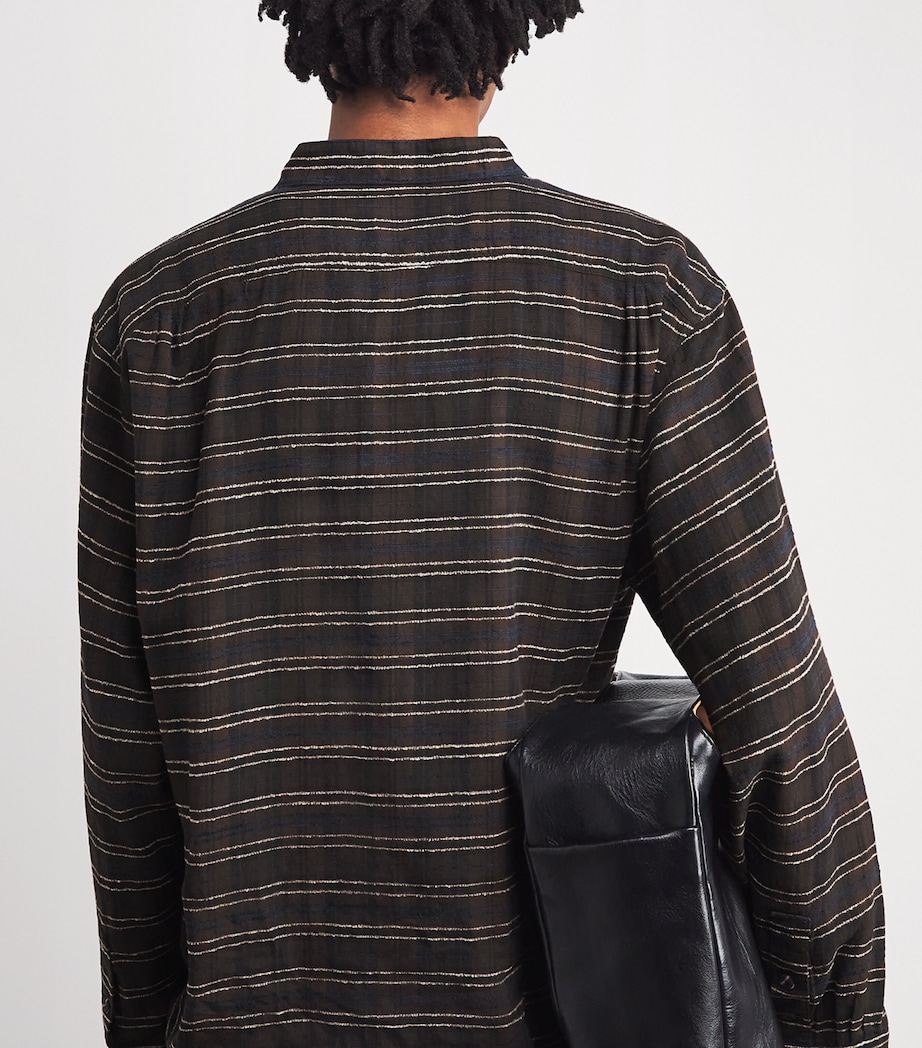 Cotton-Blend Flannel Shirt CHOCOLATE Image 6