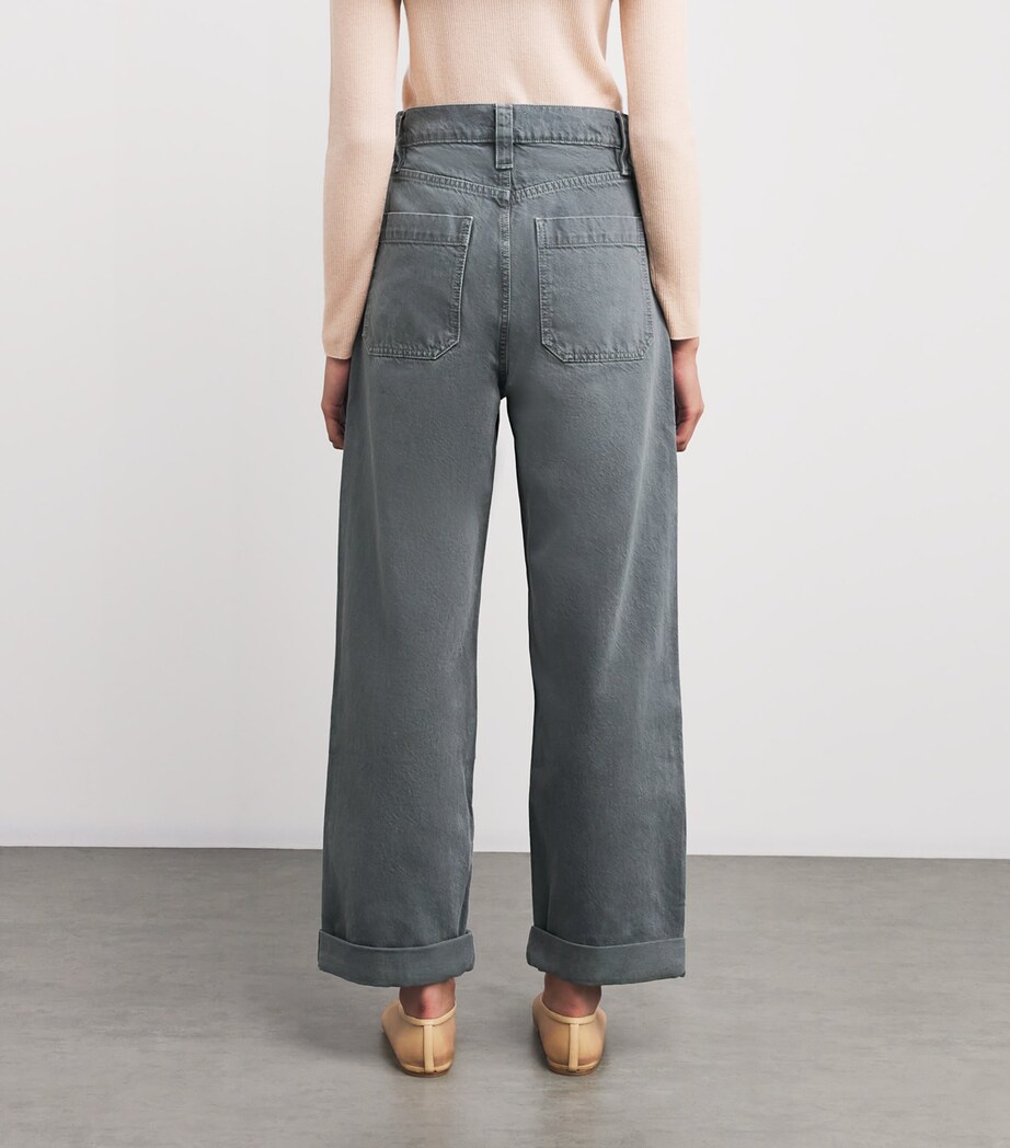 Cotton Cargo Trousers SLATE GRAY Image 4