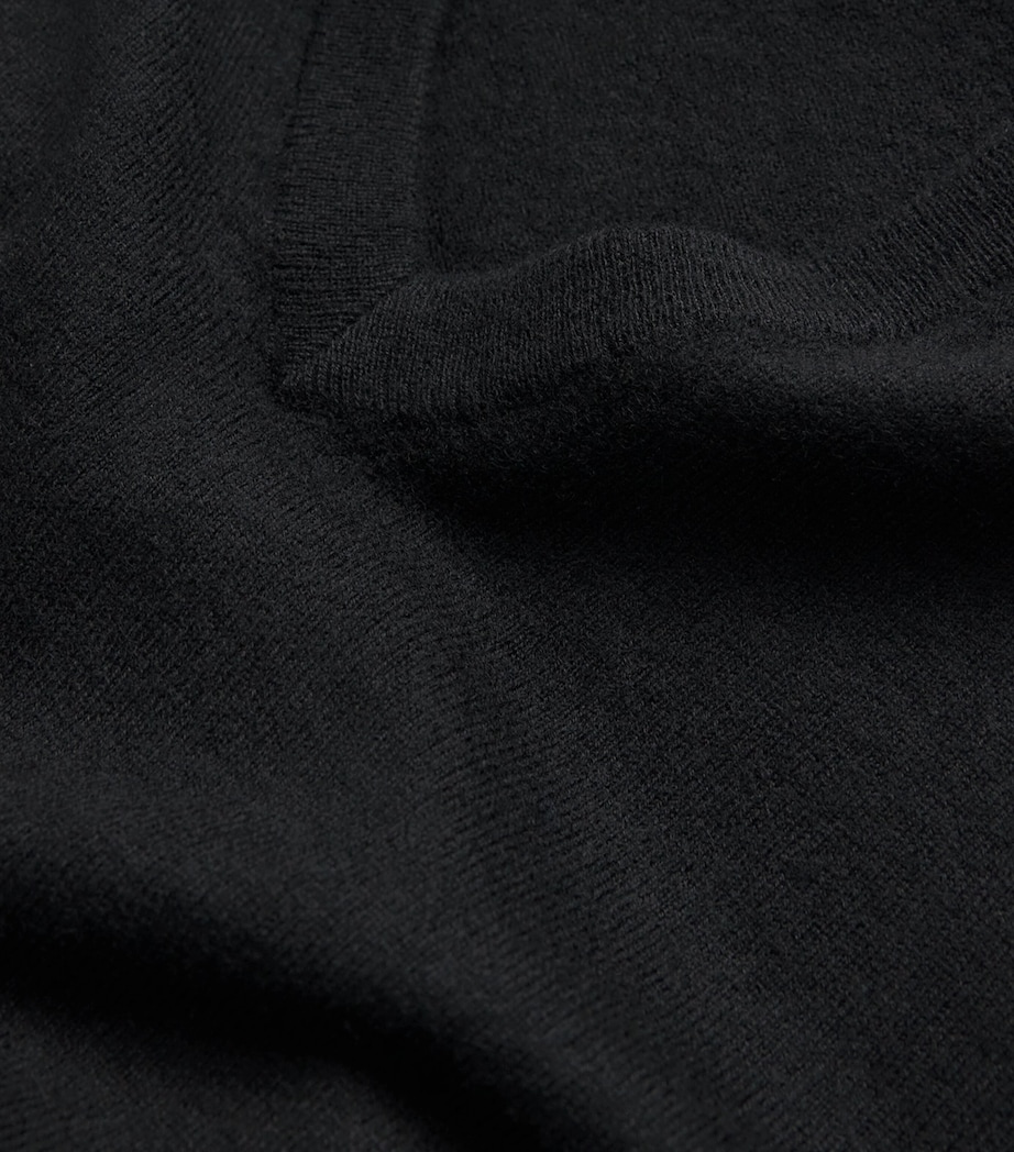 Cashmere V-Neck Sweater BLACK Image 5