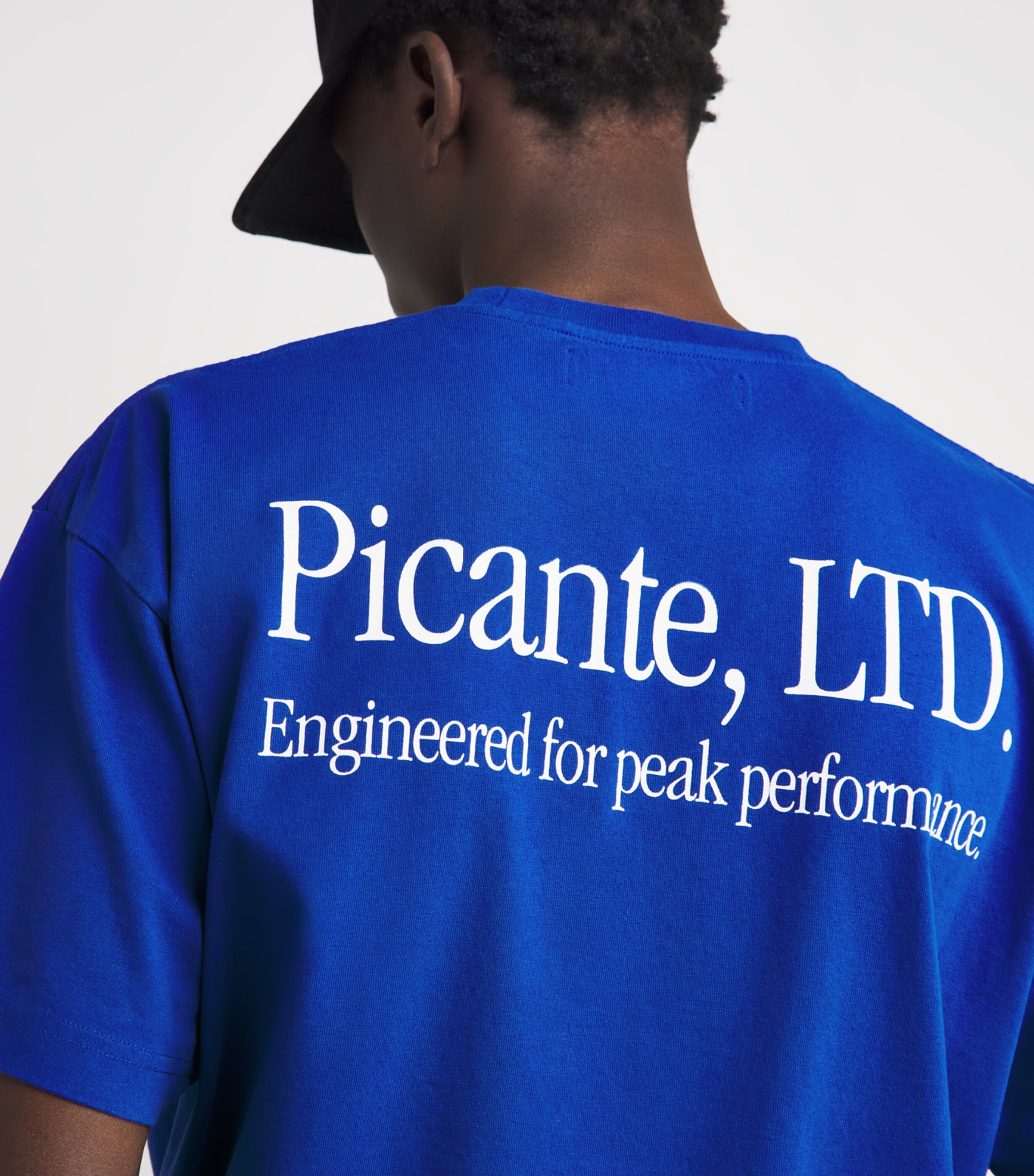 PICANTE Mens Organic Cotton Butterfly T-Shirt Royal Blue Image 3
