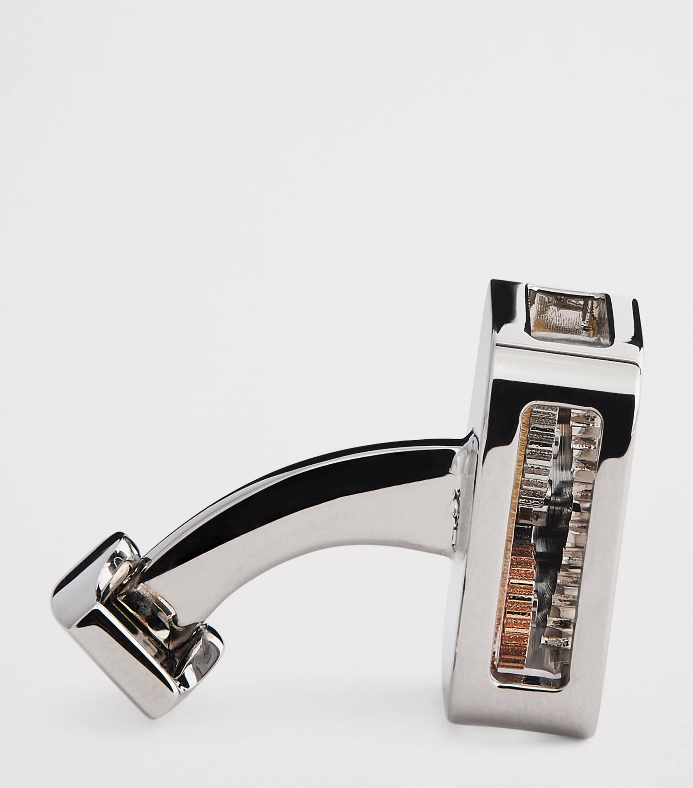 Metal Quadrato Gear Cufflinks SILVER Image 4