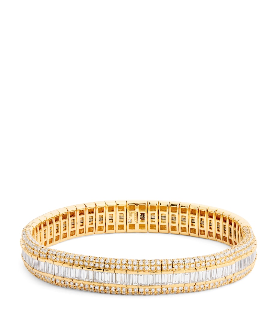 Yellow Gold and Diamond Stretch Bracelet YELLOW GOLD Image 1