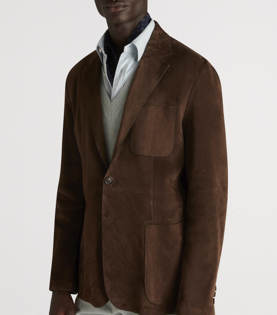 Suede Blazer 203COFFEE Image 4