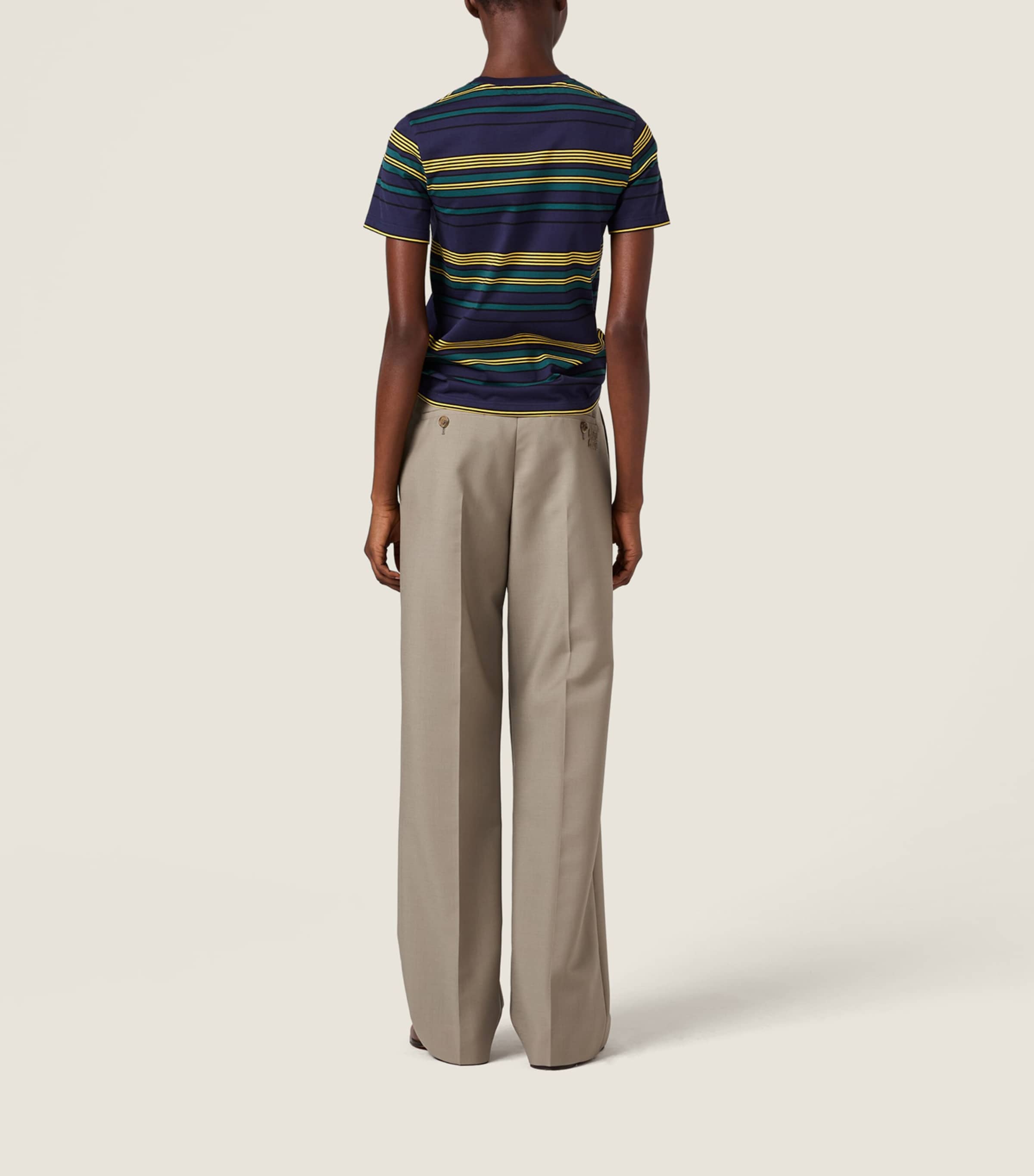 Cotton Striped T-Shirt F0V9D Image 3