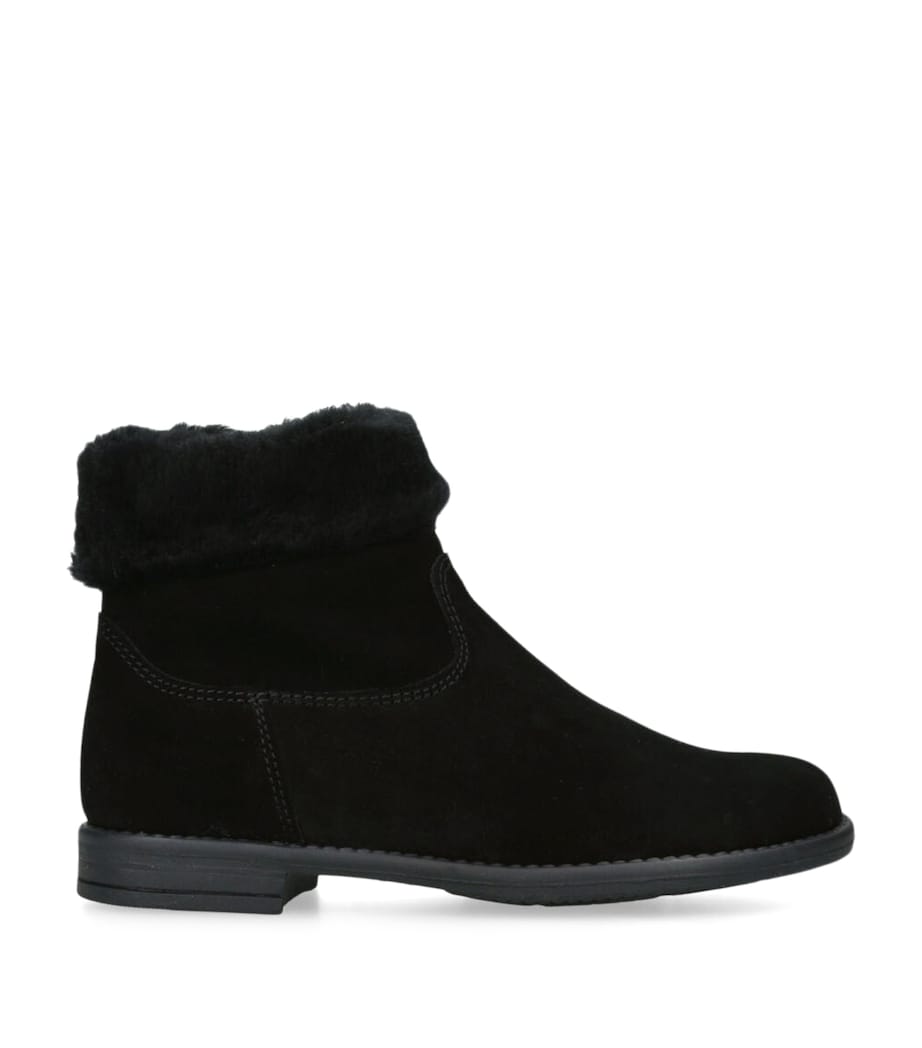 Suede Matilda Ankle Boots BLACK Image 1