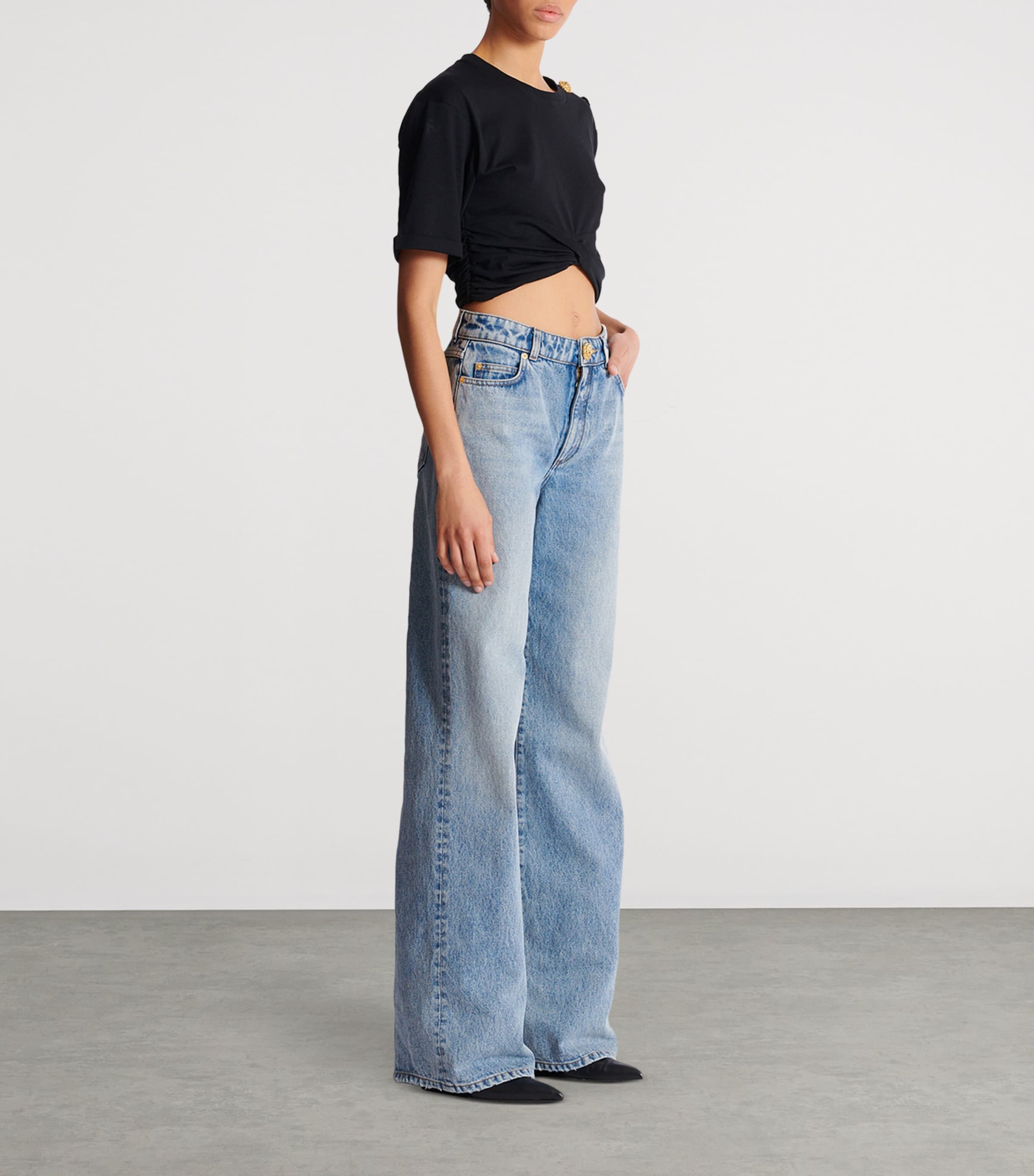 Straight-Leg Jeans 6AW BLEU JEAN DELAV Image 7