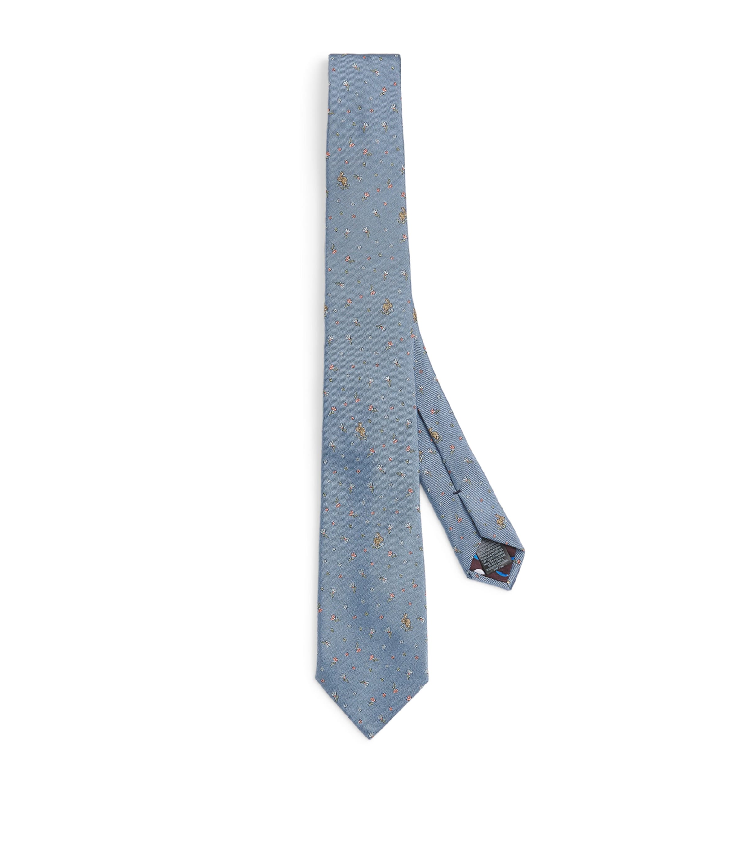 Paul Smith Men Tie Rabbit Flr Accessories In Blue