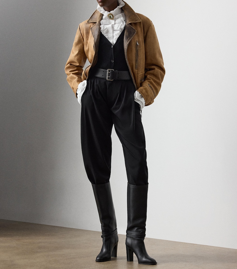 Wool Tailored Trousers BLACK Image 4