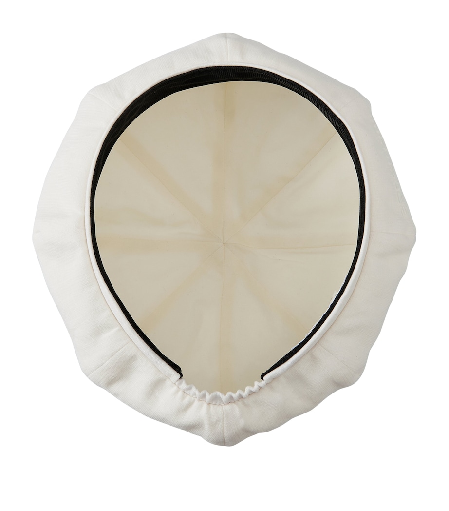 Linen Embroidered Logo Beret 1 Image 2