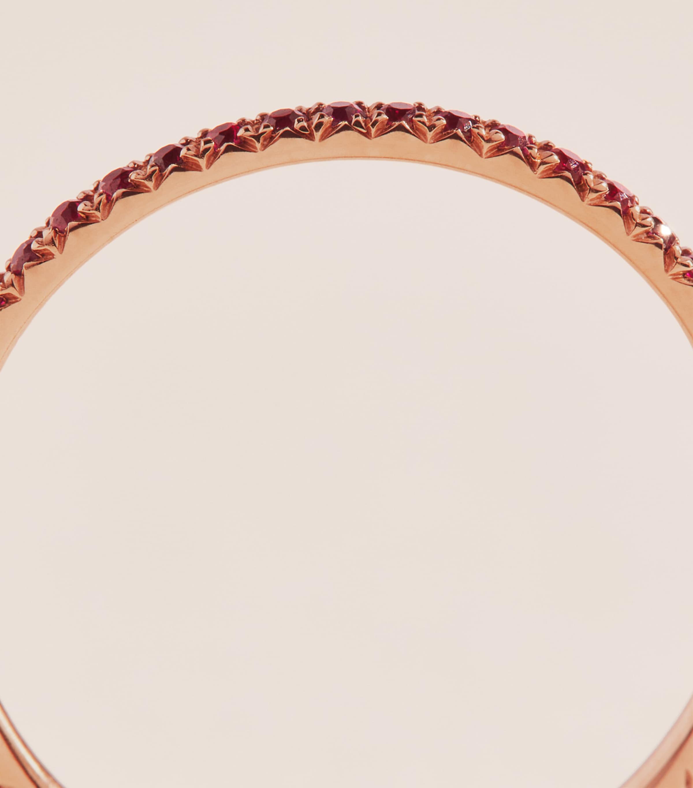 Anita Ko Rose Gold and Ruby Eternity Ring Rose Gold Image 5