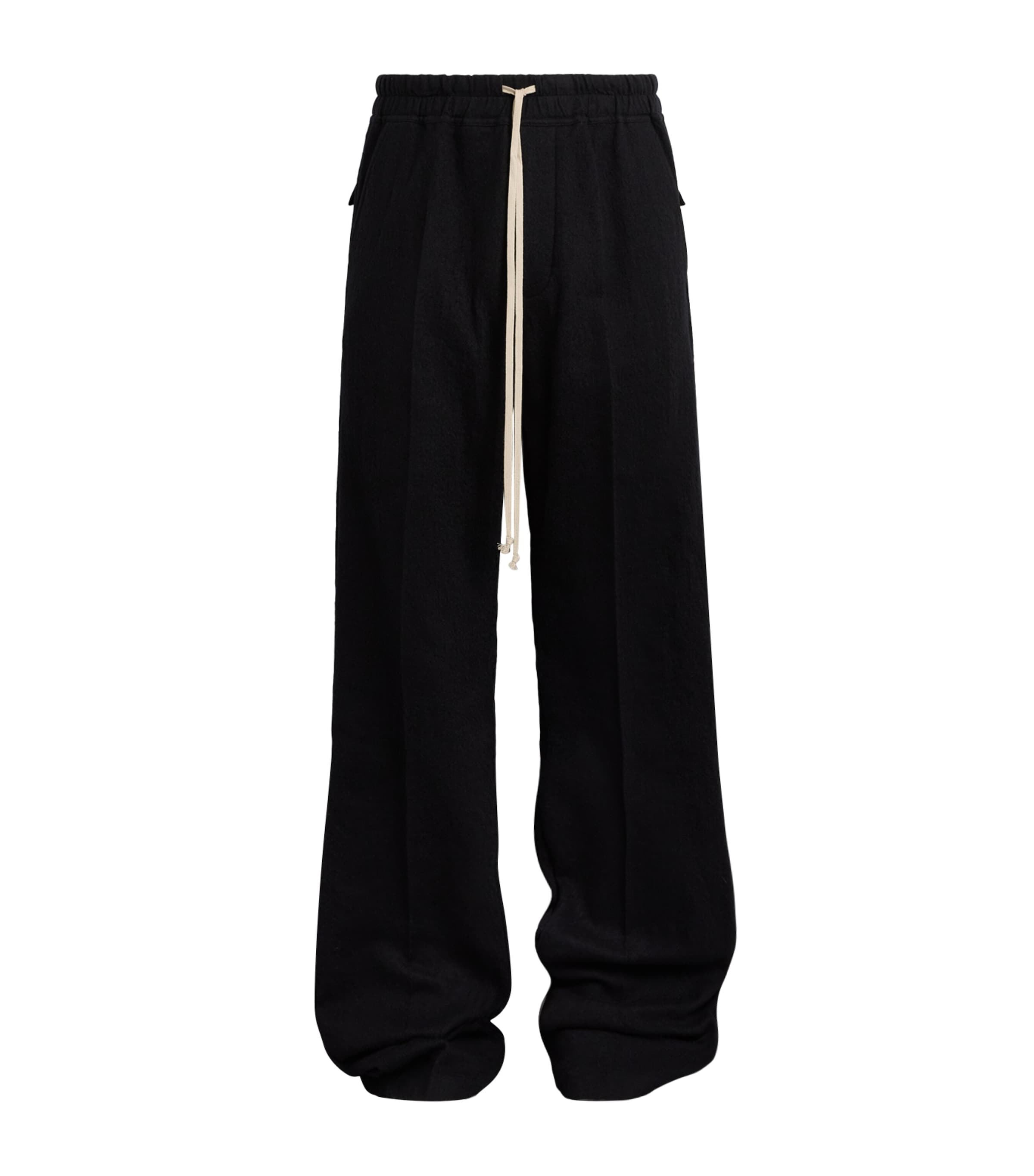 Rick Owens Mens Cotton-Wool Dietrich Sweatpants Black Image 1