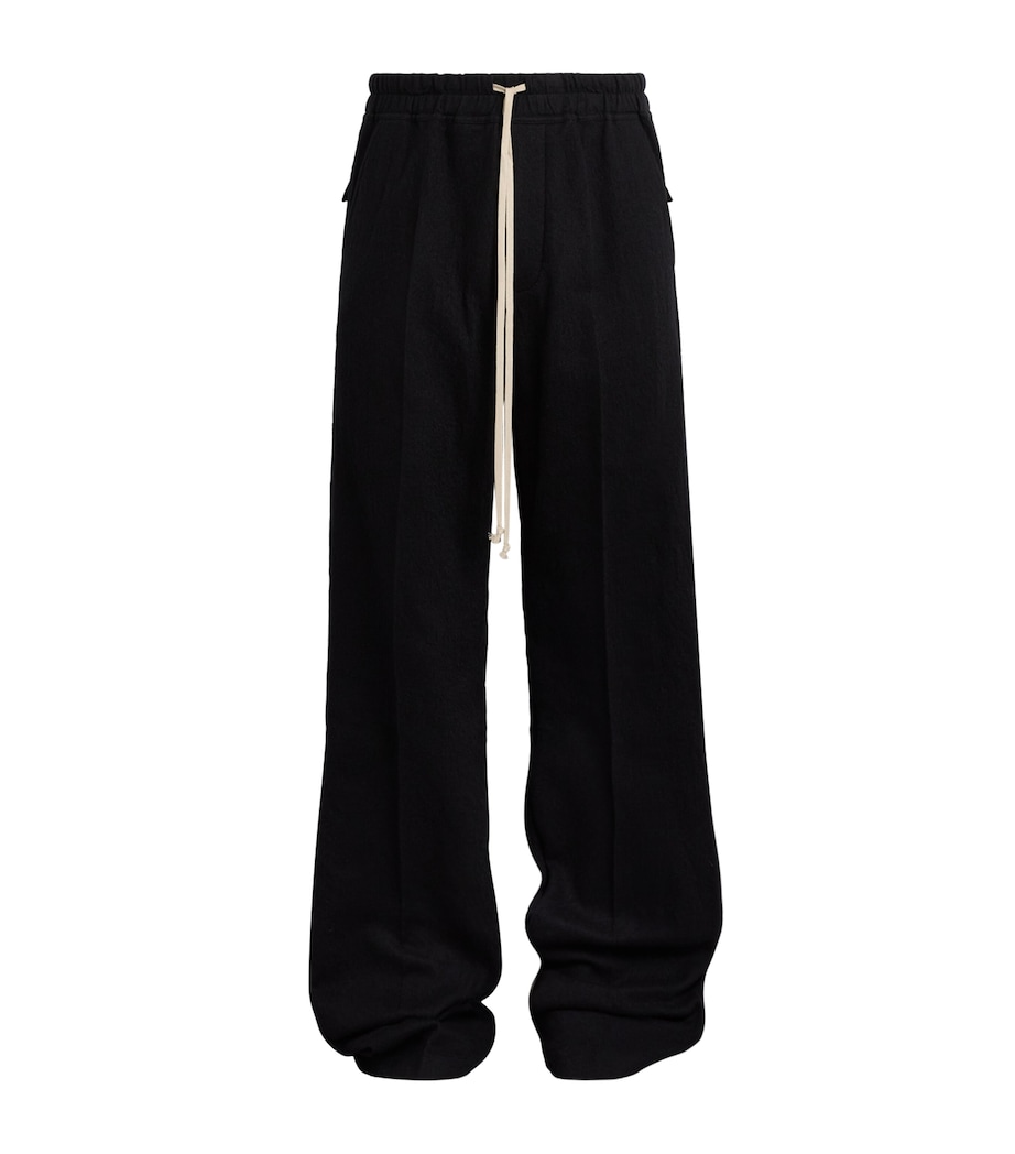Rick Owens Mens Cotton-Wool Dietrich Sweatpants Black Image 1