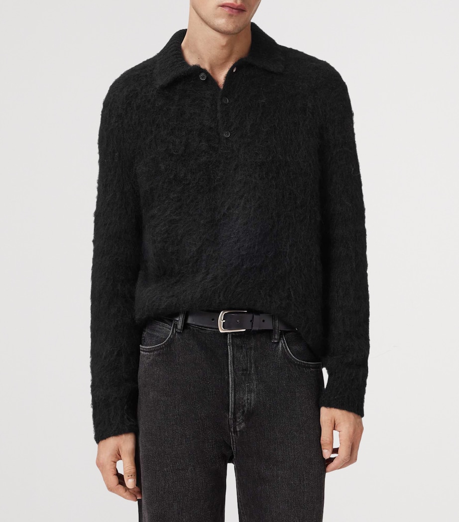 Brushed Sonny Polo Sweater BLACK Image 4
