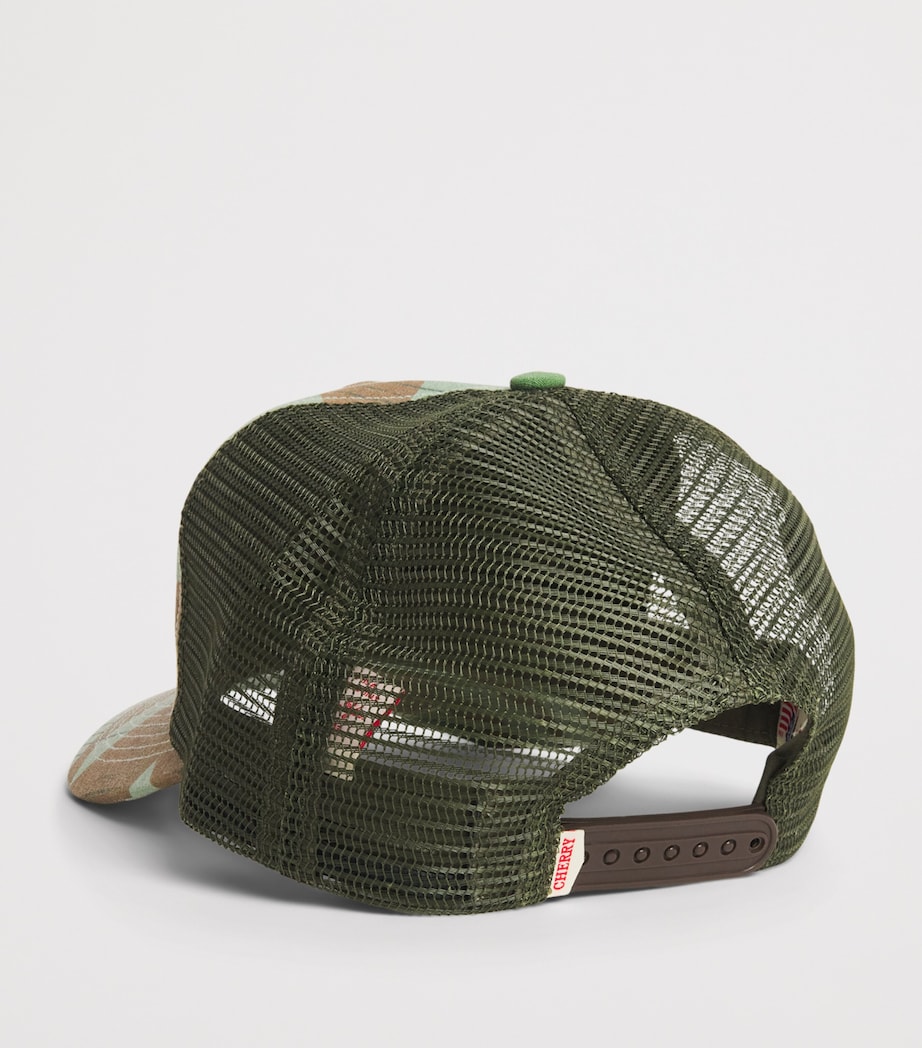 Cherry Los Angeles Eagle Patch Trucker Cap Camo Image 3
